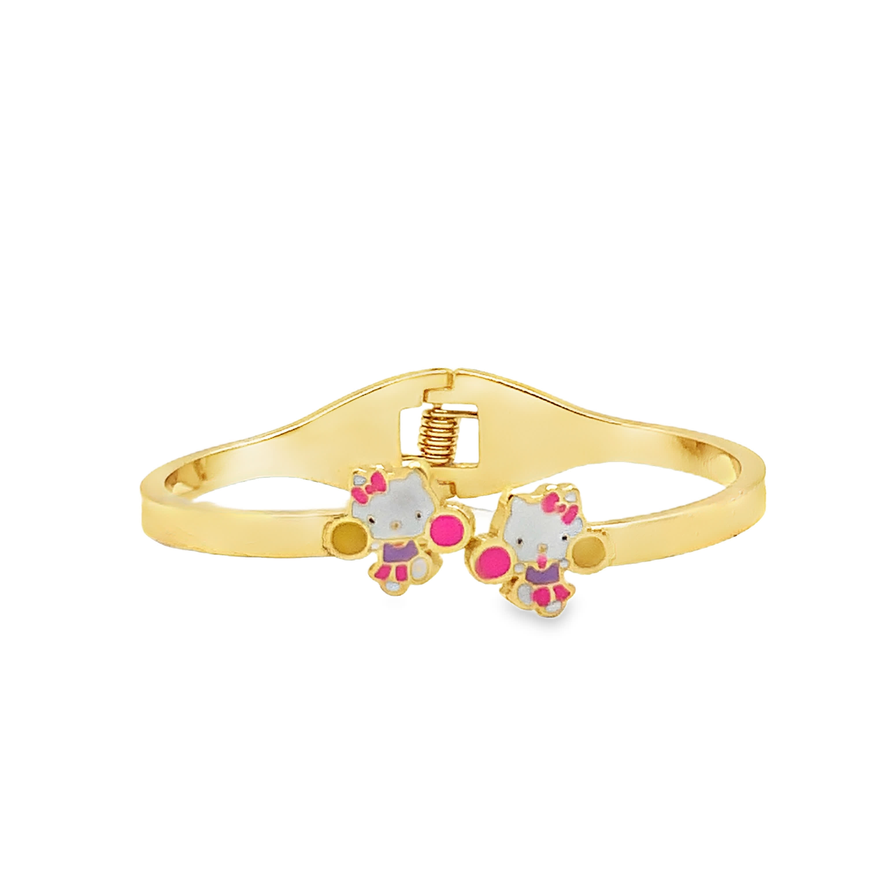 Złota bransoletka z rysunkami postaci