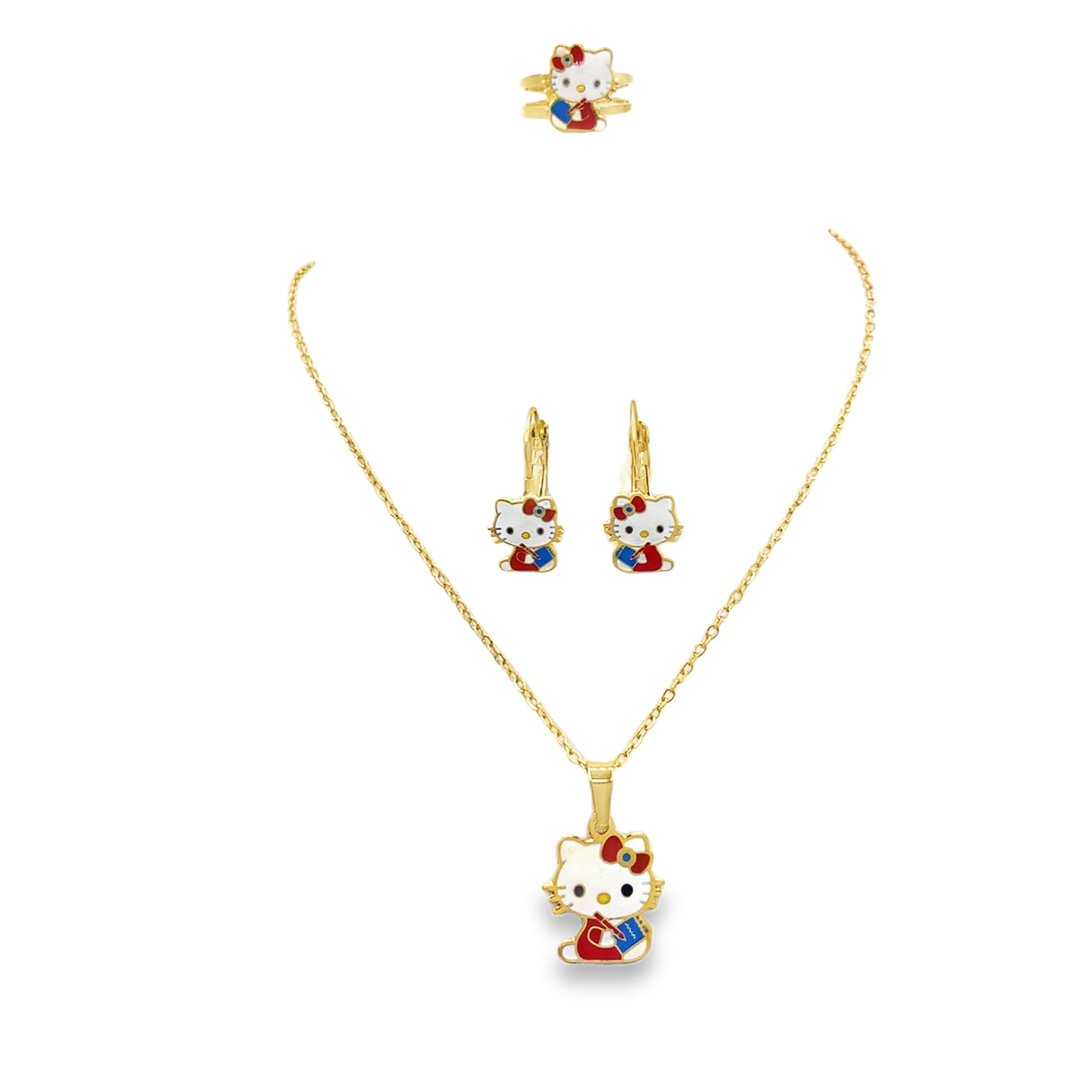 Naszyjnik z zawieszką Hello Kitty z żółtego złota