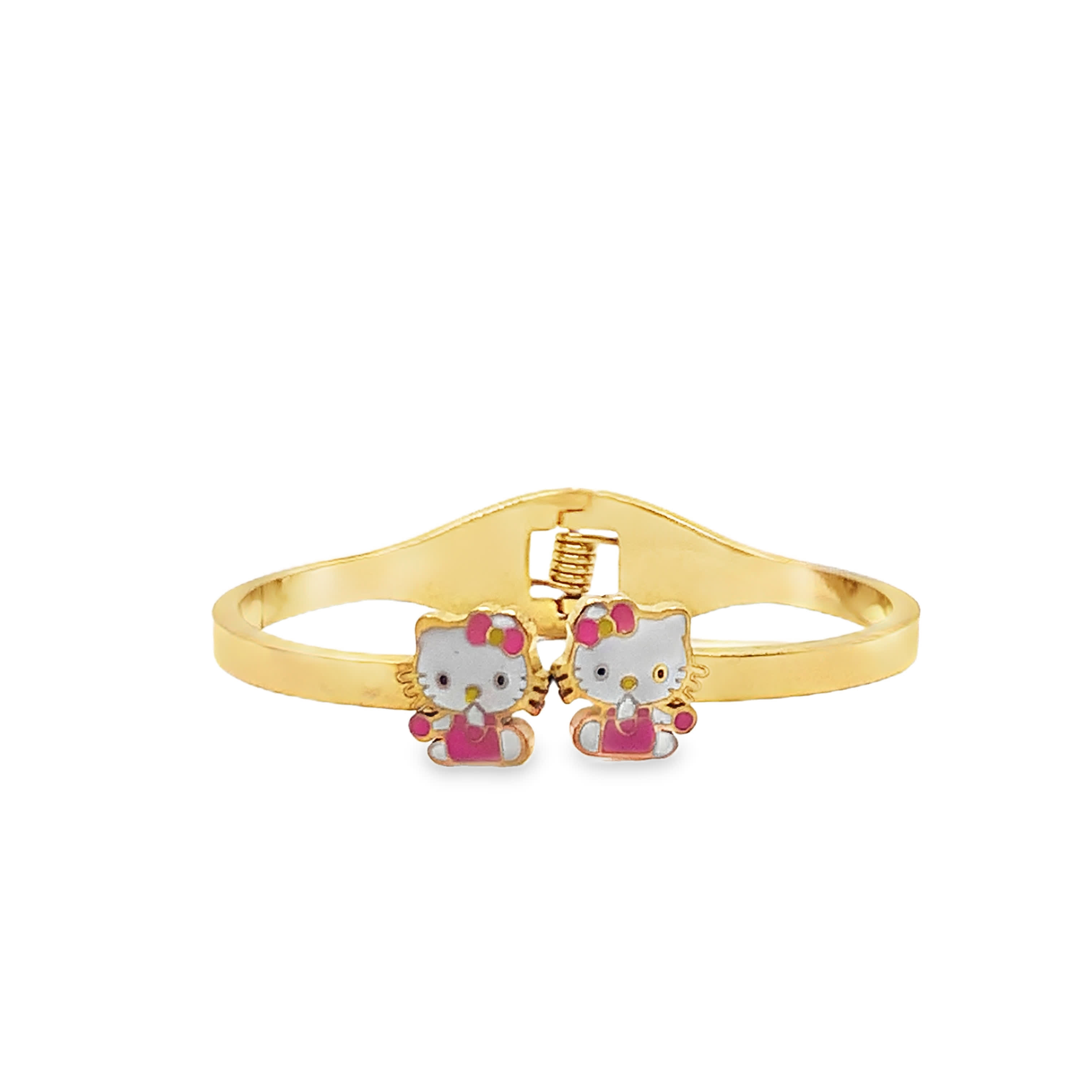 Bransoletka z żółtego złota z akcentami postaci z kreskówek