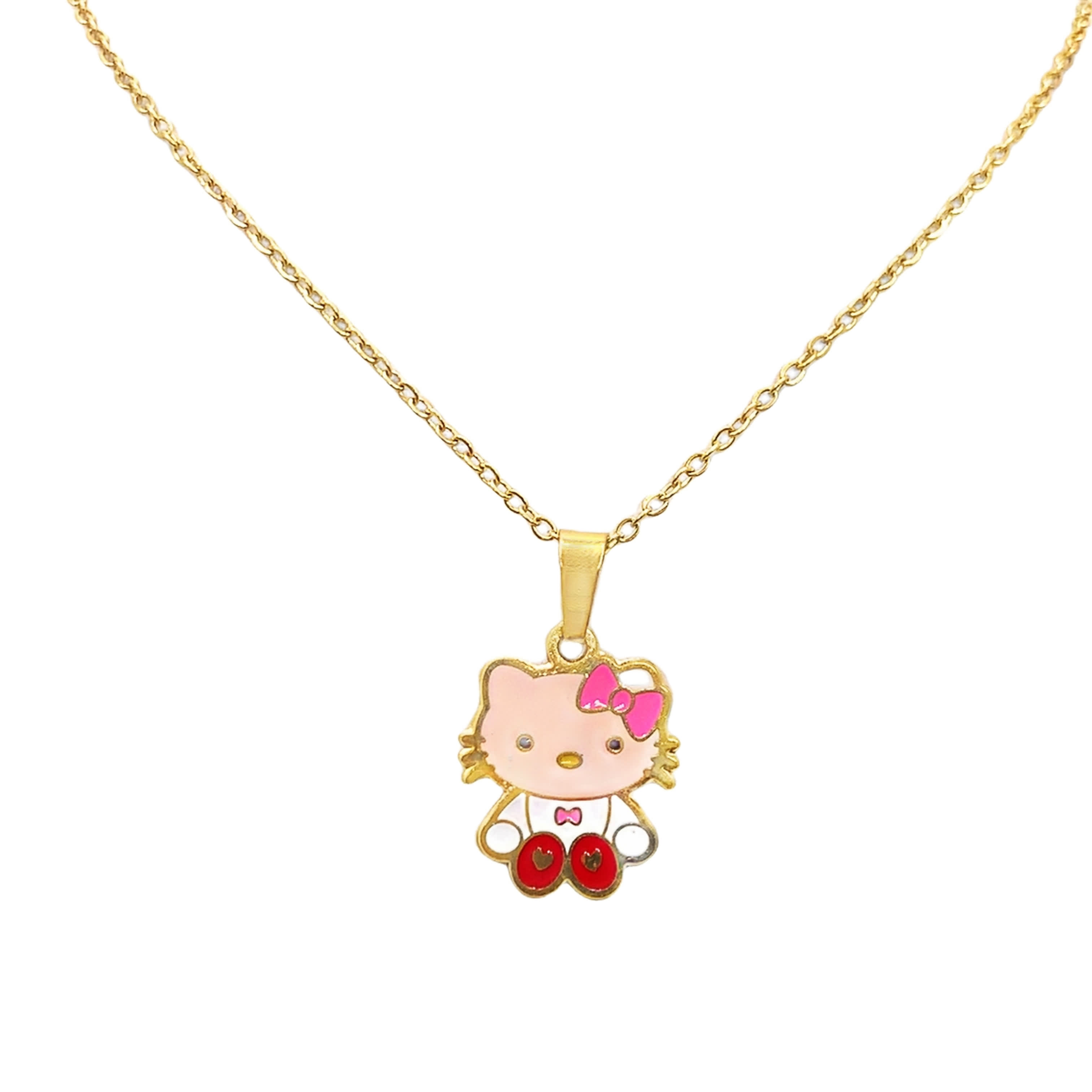 Naszyjnik z zawieszką Hello Kitty z żółtego złota