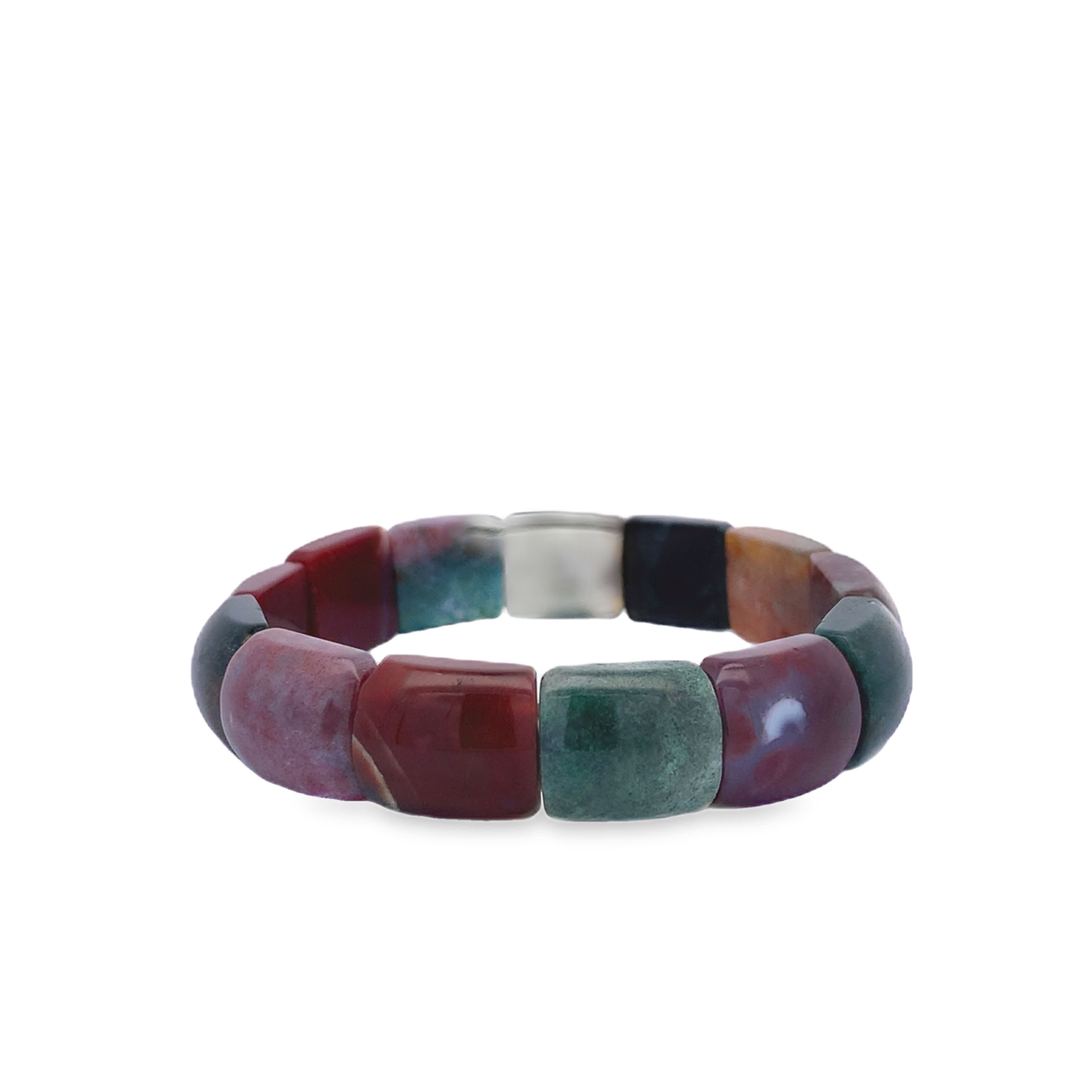 Stylowa okrągła bransoletka koralikowa z agatu