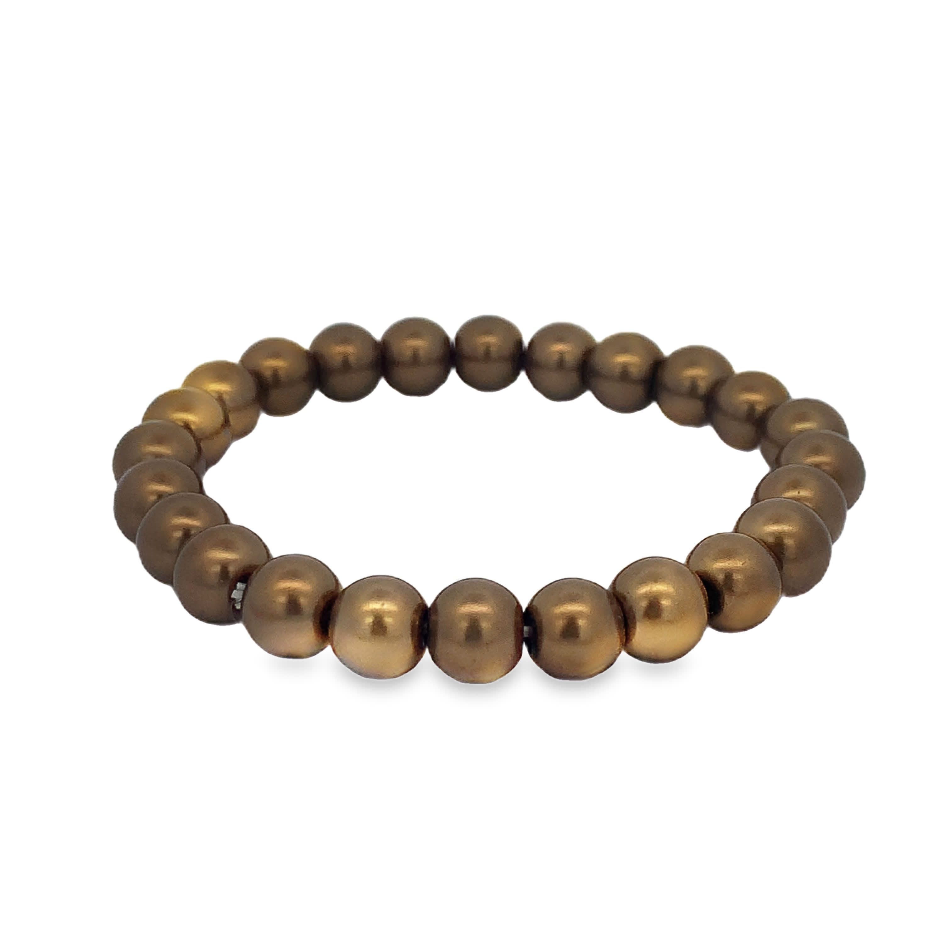 Bransoletka z koralików w kolorze stali