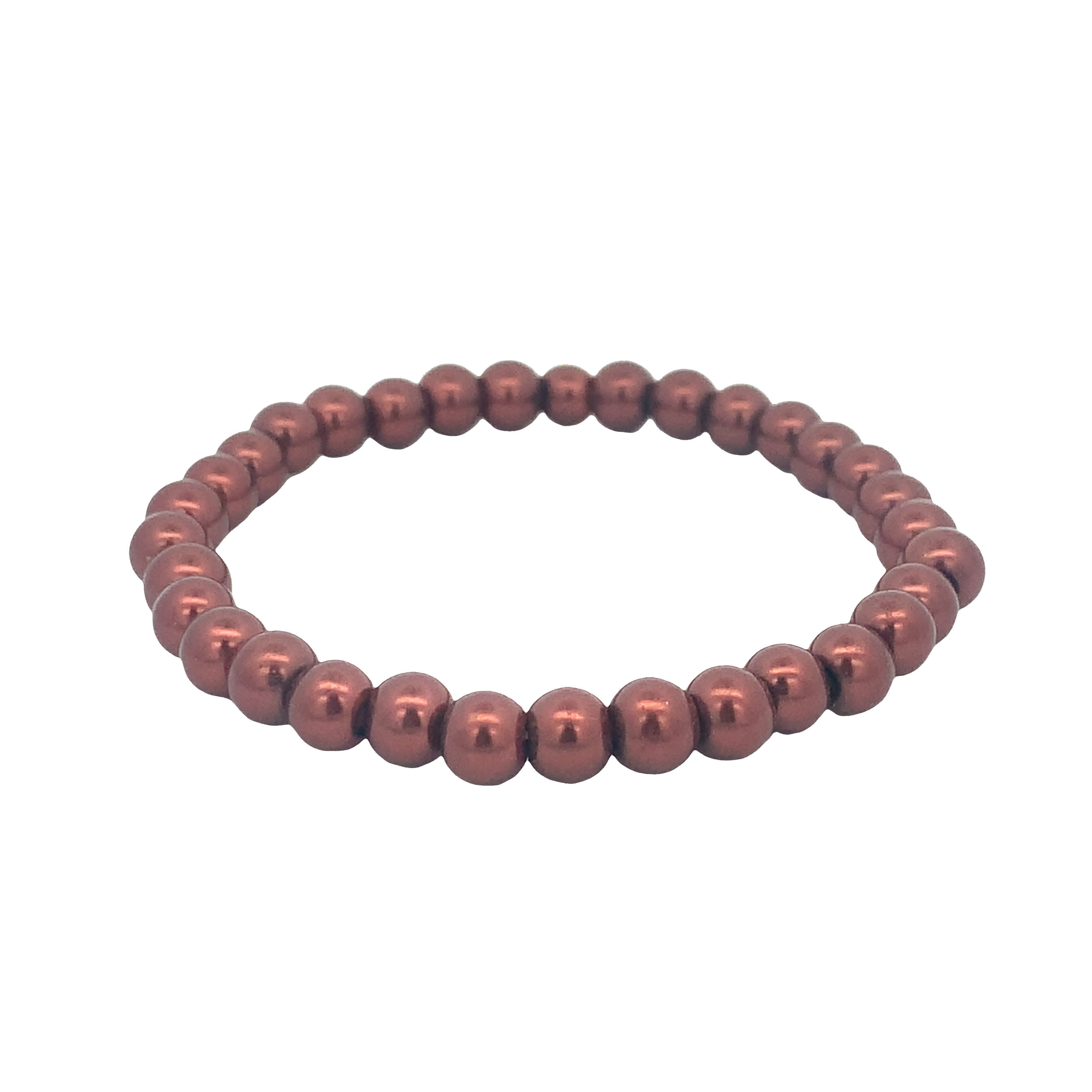 Bransoletka z koralików z pereł w kolorze czerwono-pomarańczowym