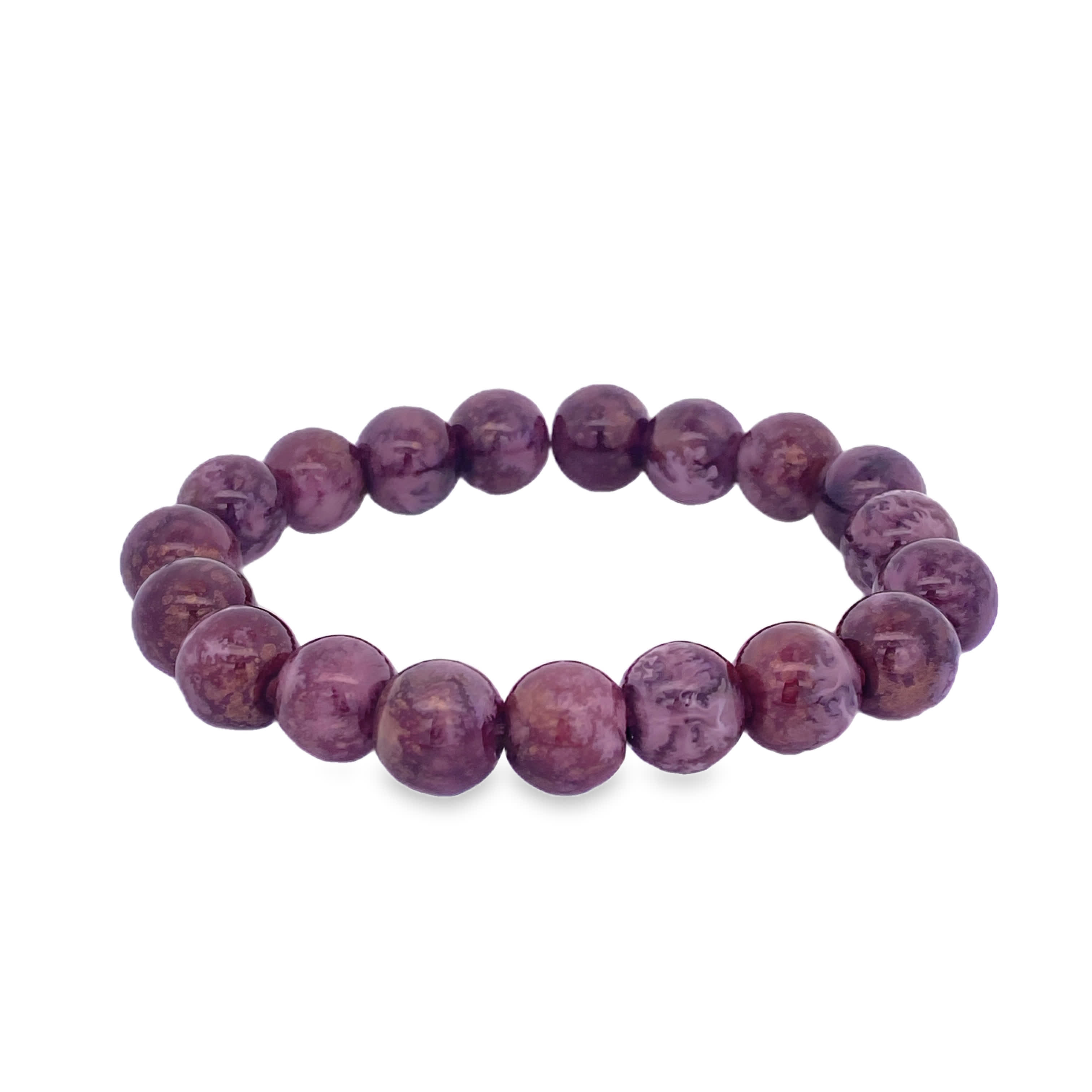 Bransoletka z koralików agatowych ze szlifem kaboszonowym