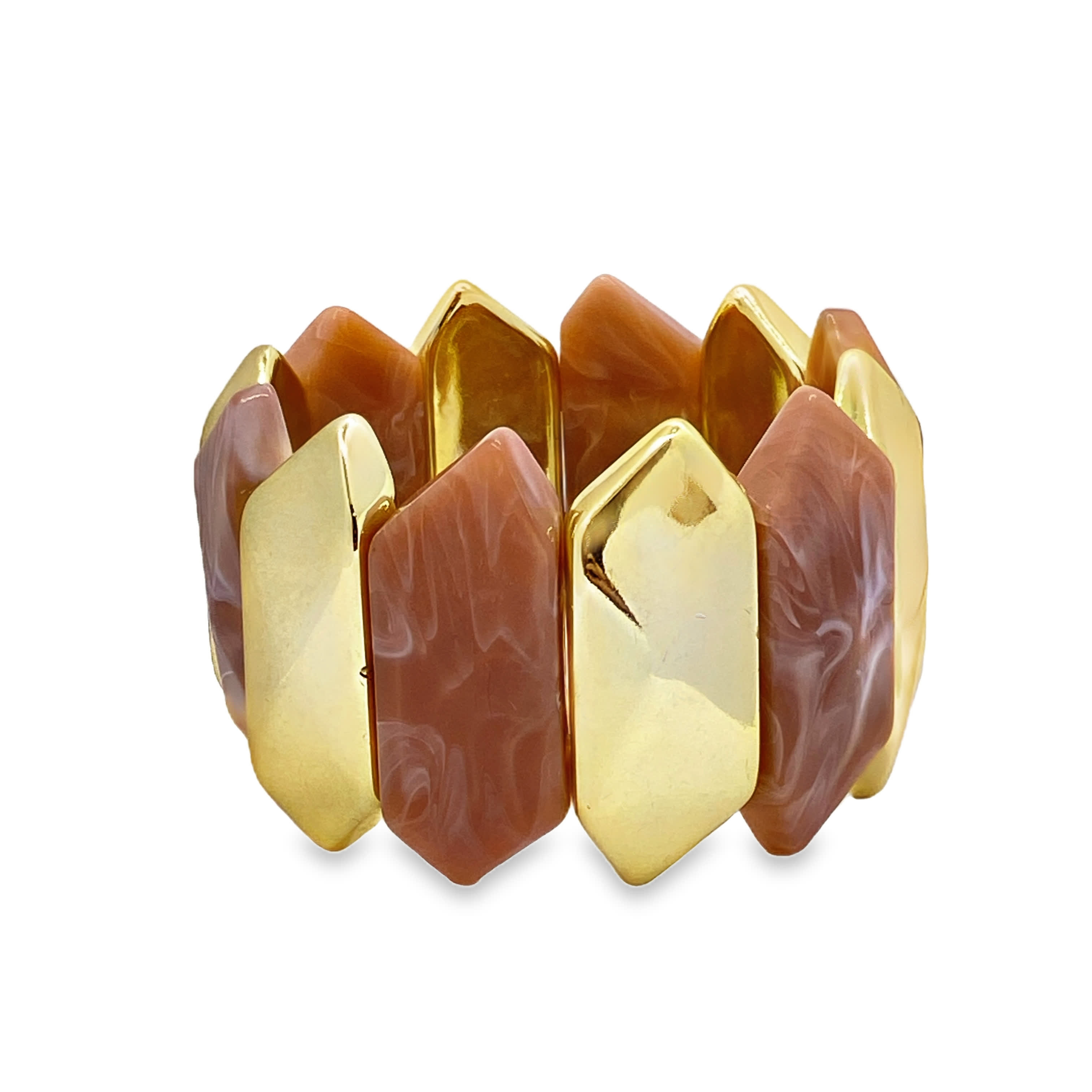 Nowoczesna dwukolorowa segmentowana bransoletka