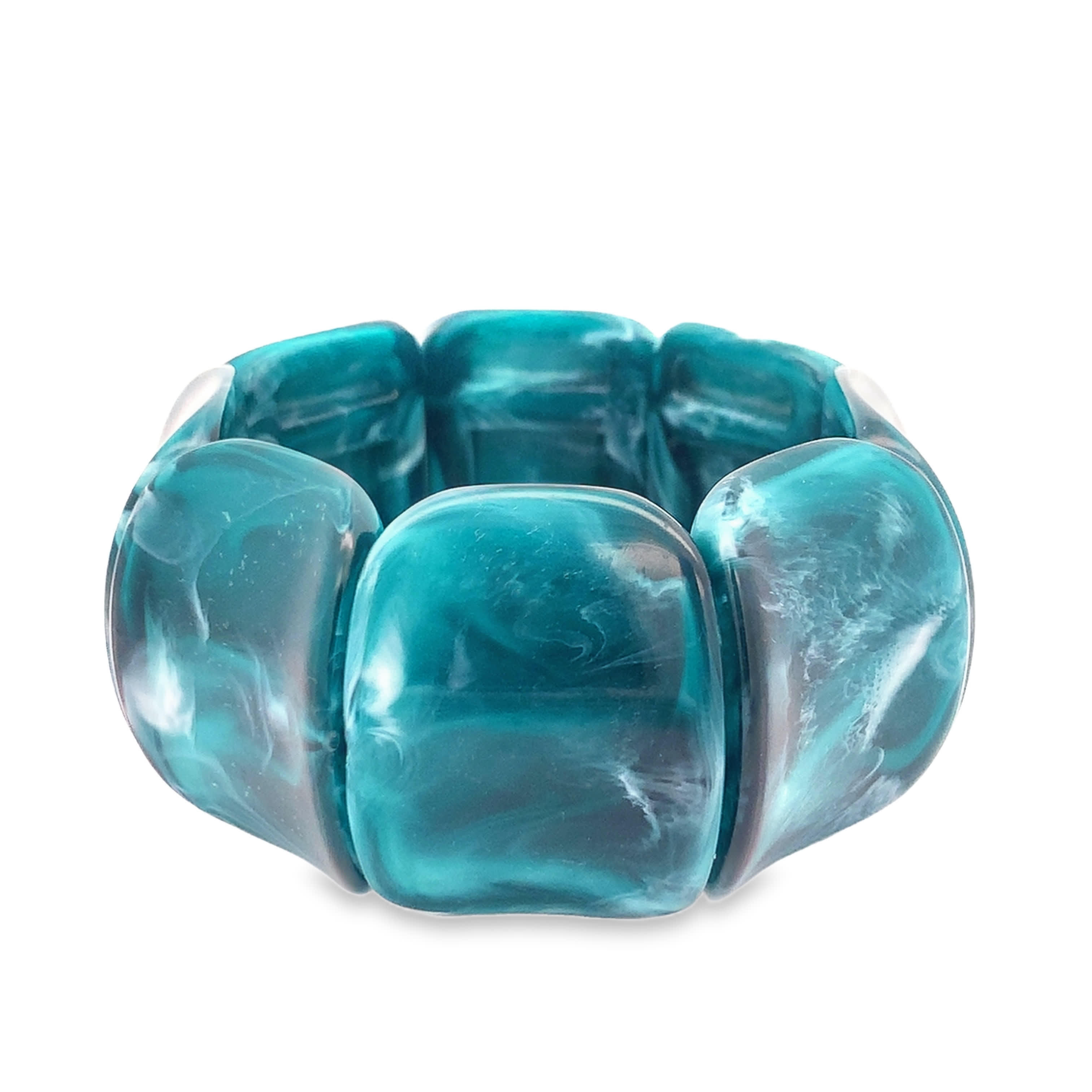 Turkusowa bransoletka z koralikami