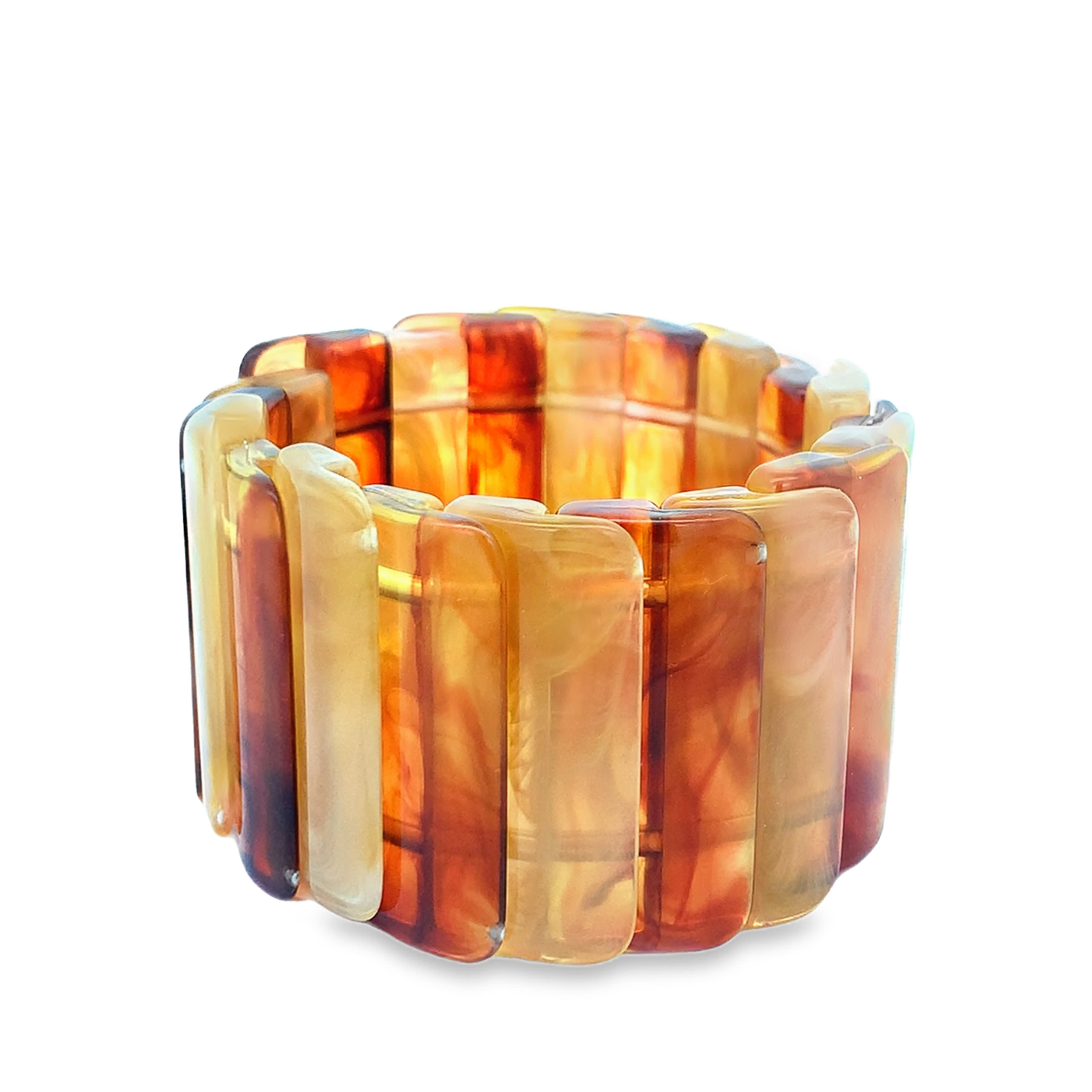 Bransoletka Statement w odcieniu ziemi, bez metalu