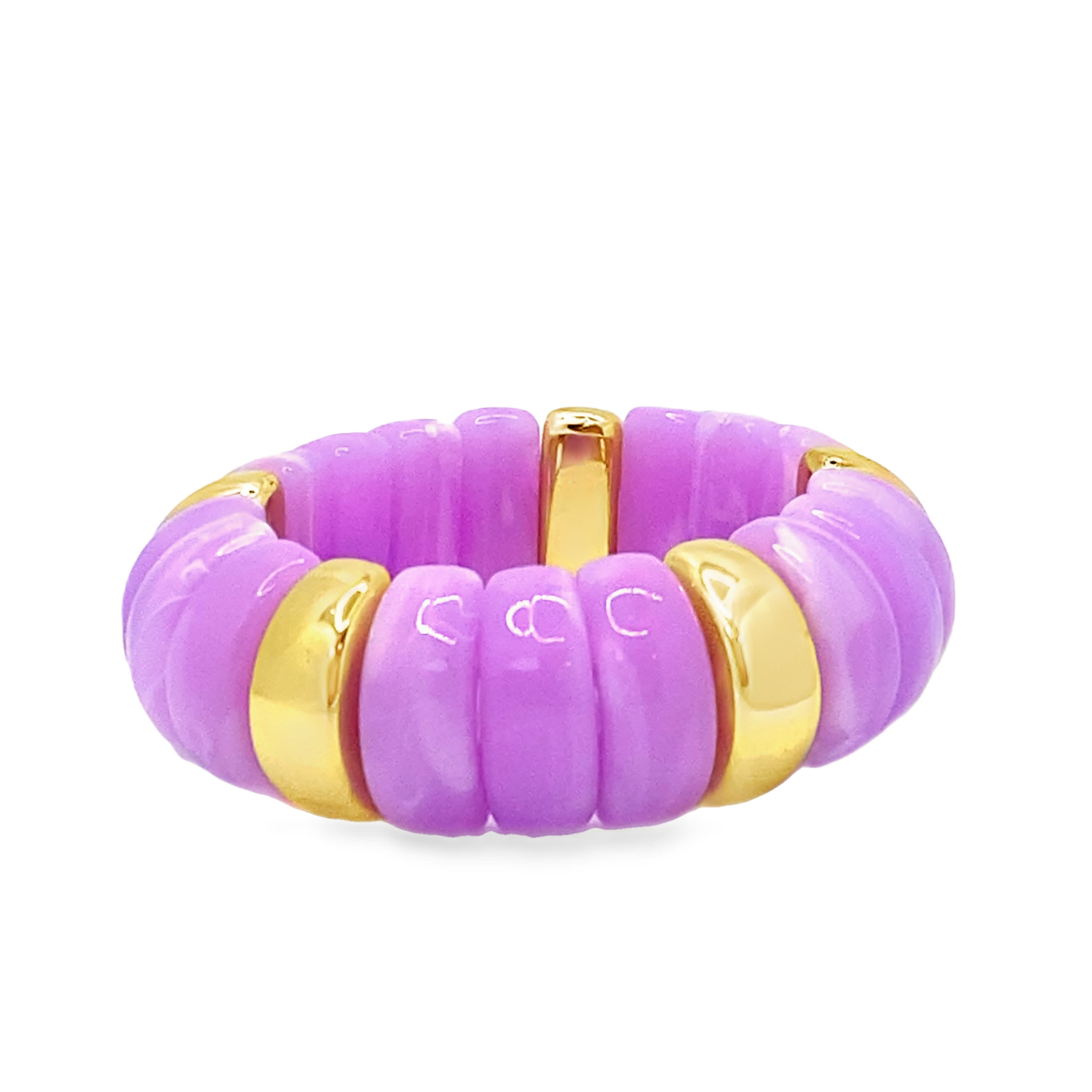 Elegancka bransoletka z koralików z akcentami ze złoconej stali