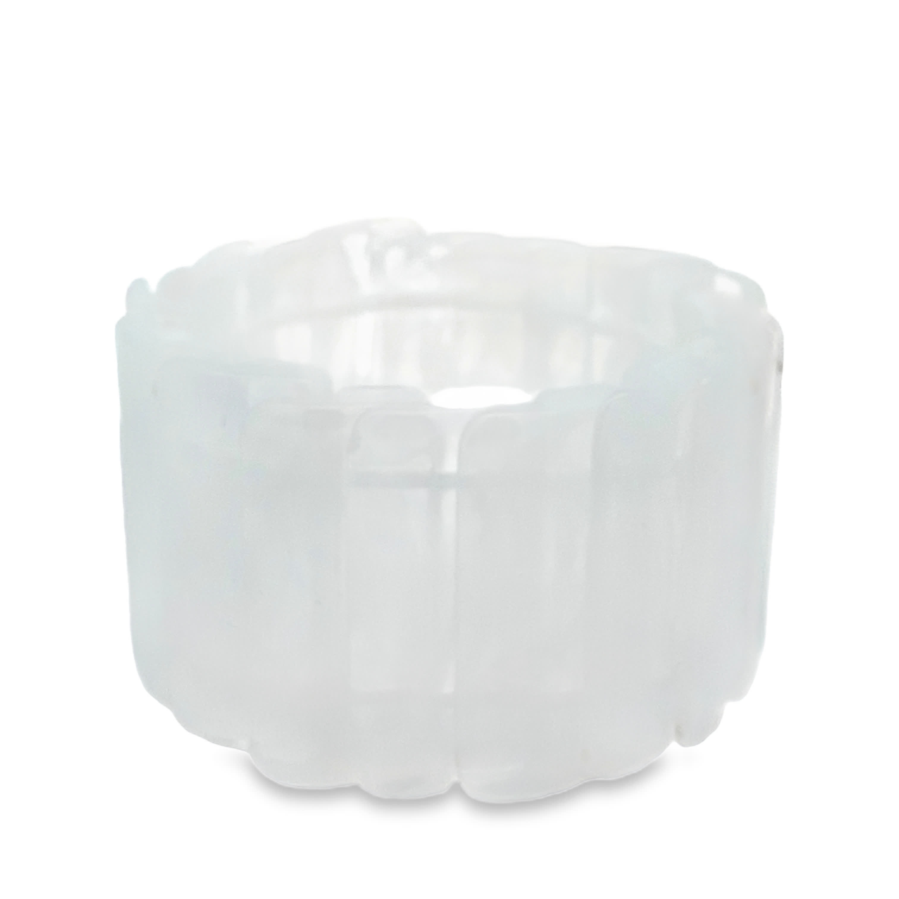 Nowoczesna, przezroczysta szklana miska dekoracyjna