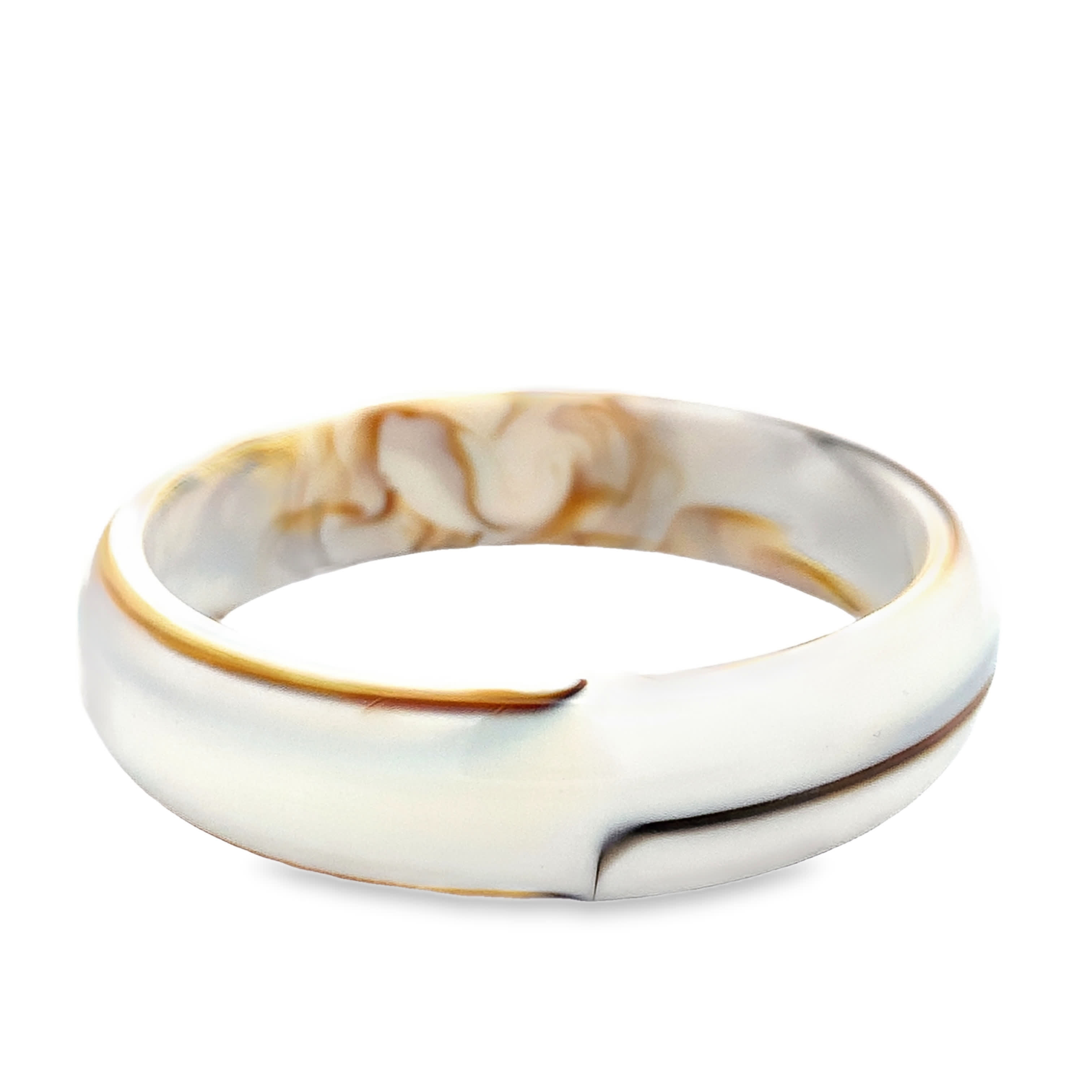 Klasyczny pierścionek ze złoconej stali