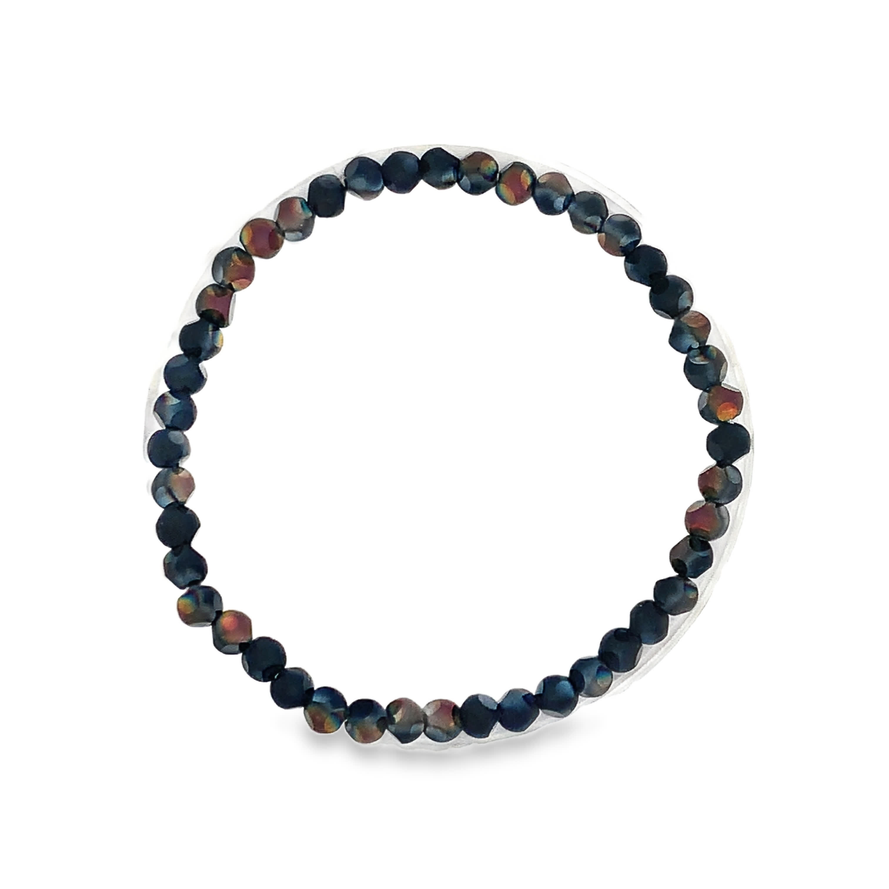 Unikalna bransoletka koralikowa z fasetowanymi kamieniami