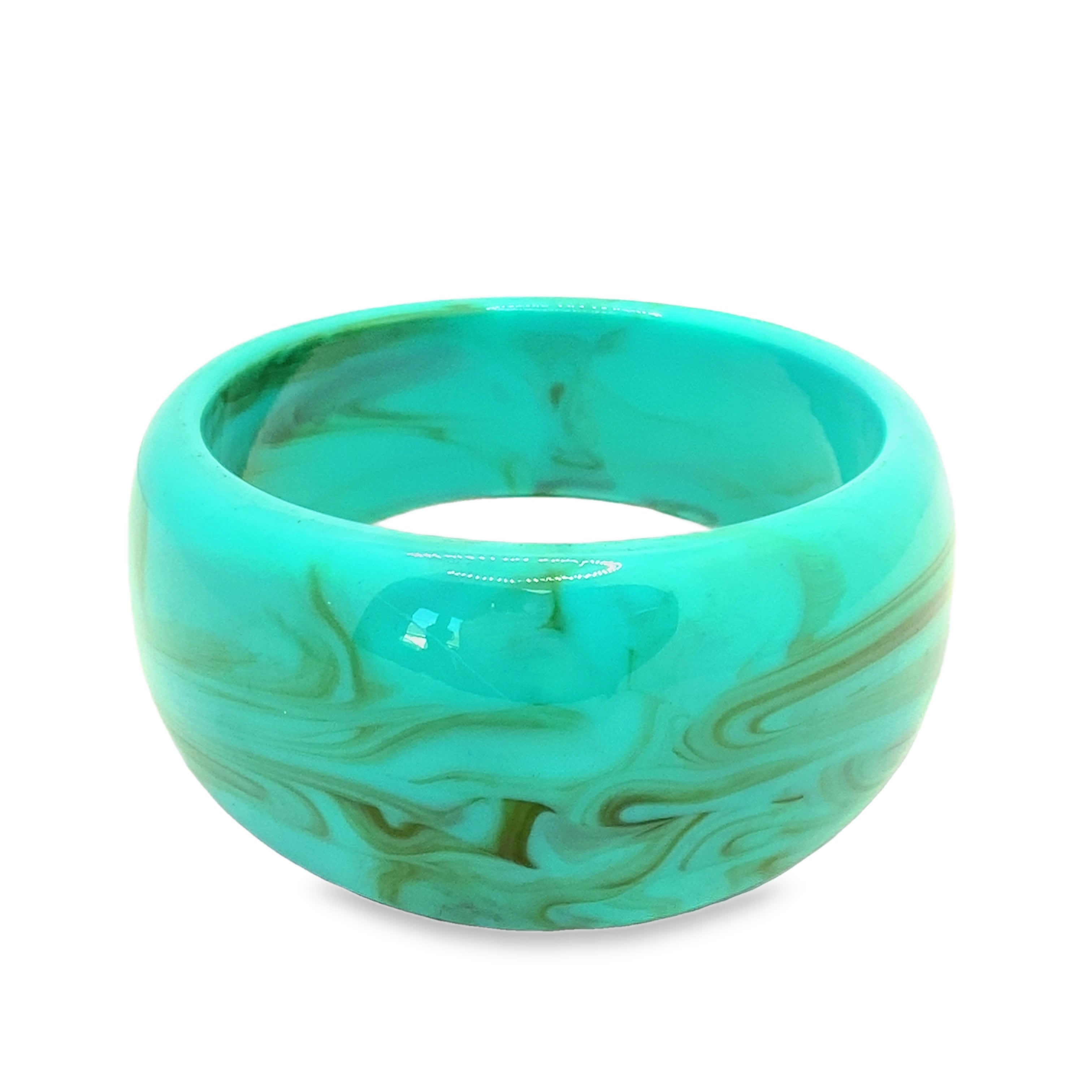 Bransoletka typu statement z niemetalowej stali z wzorem spiralnym