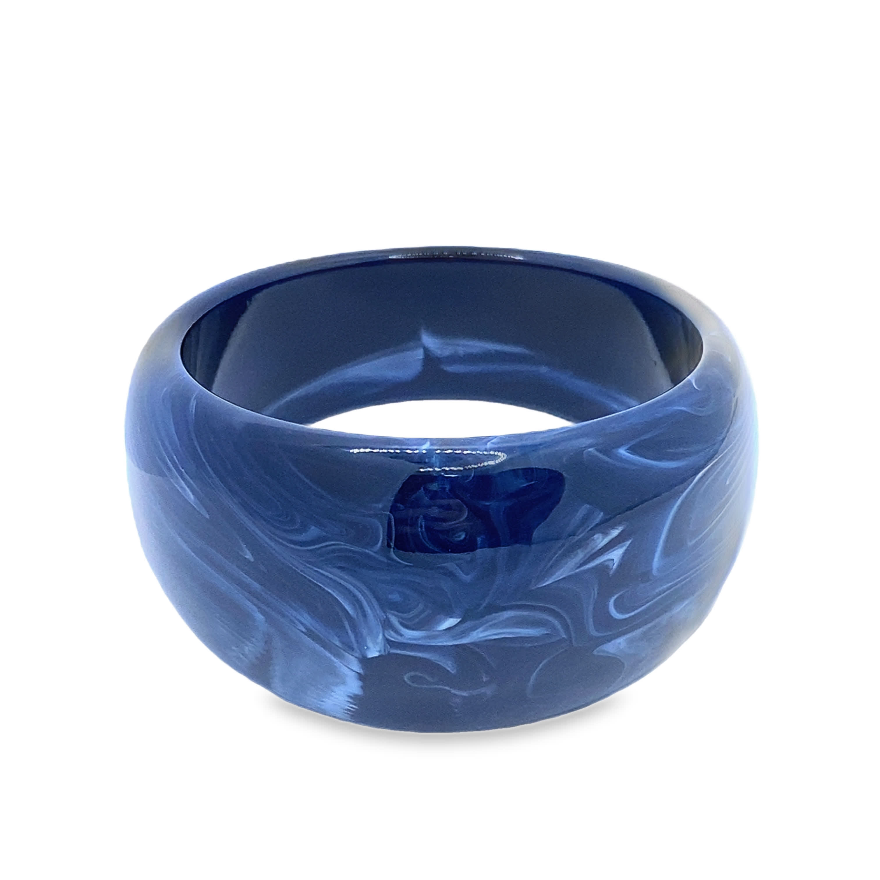 Bransoletka z szerokim mankietem i abstrakcyjnym wzorem wirowym