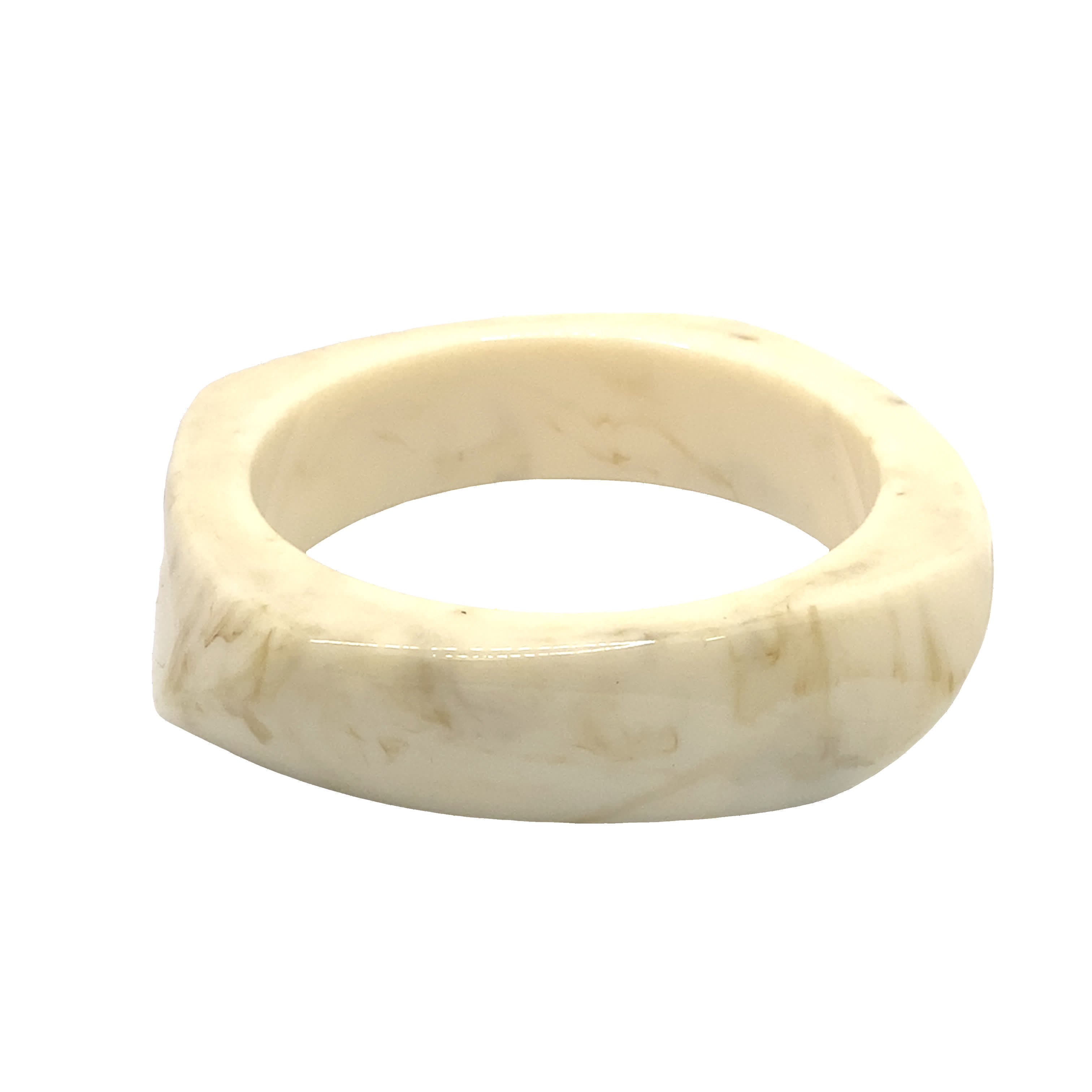 Rzeźbiarska bransoletka w kolorze żółtego złota, bez metalu