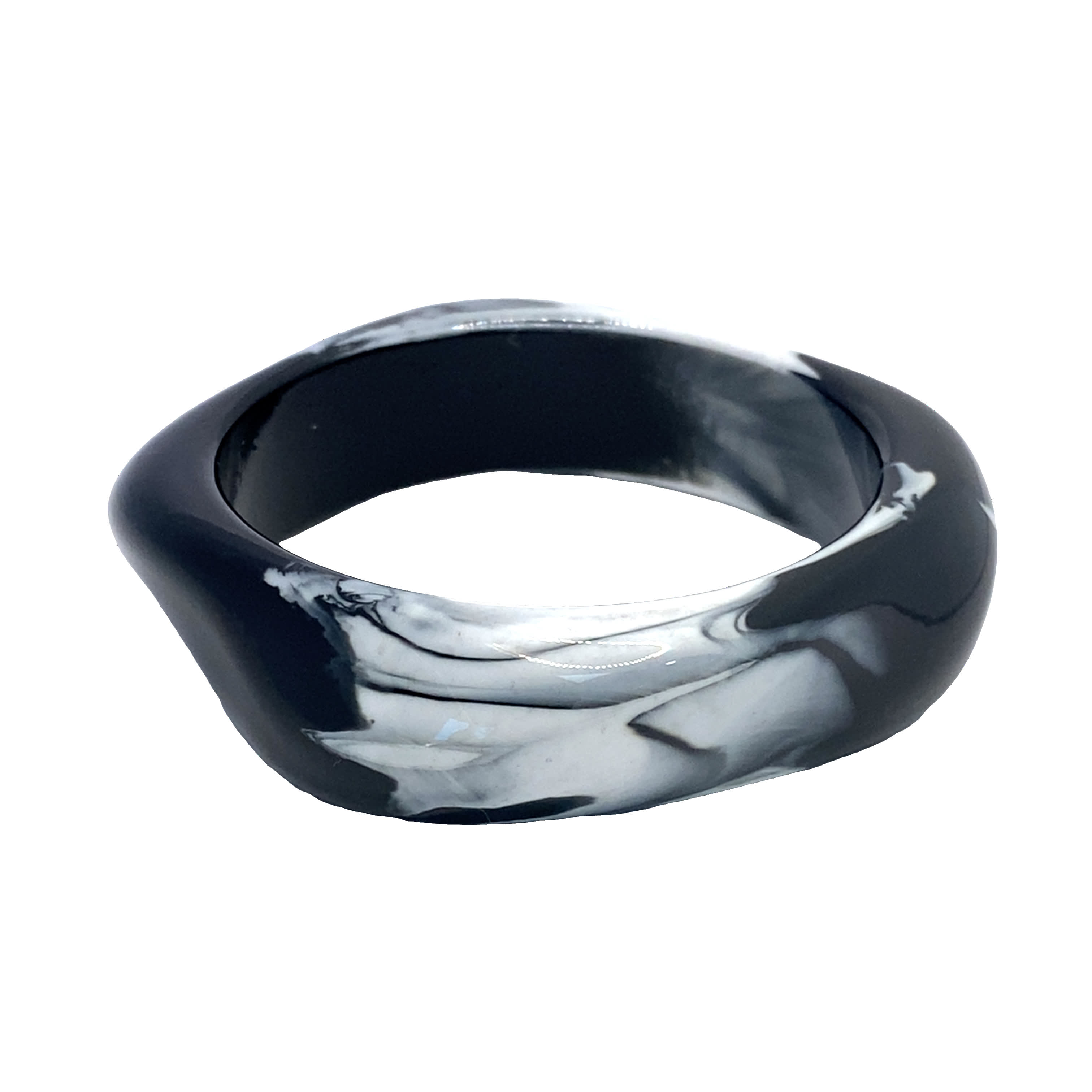 Bransoletka-bransoletka w kolorze czarno-białym wykonana ręcznie