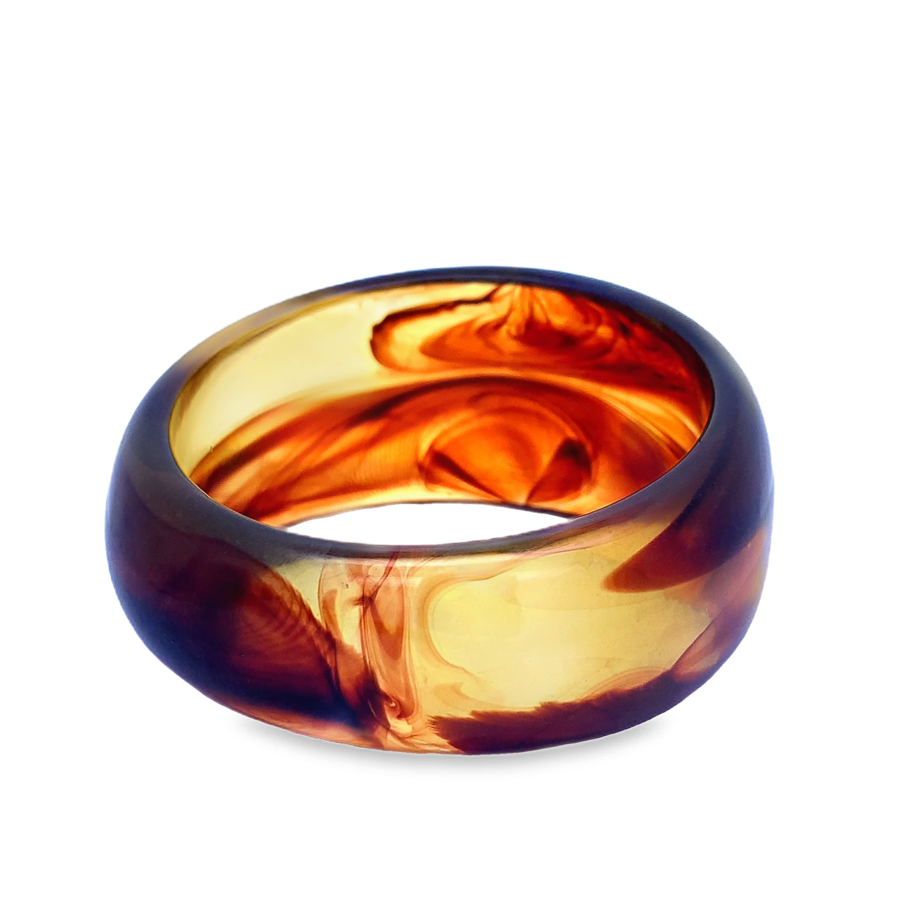 Bransoletka z bursztynu w odcieniu żółto-pomarańczowym inspirowana stylem vintage