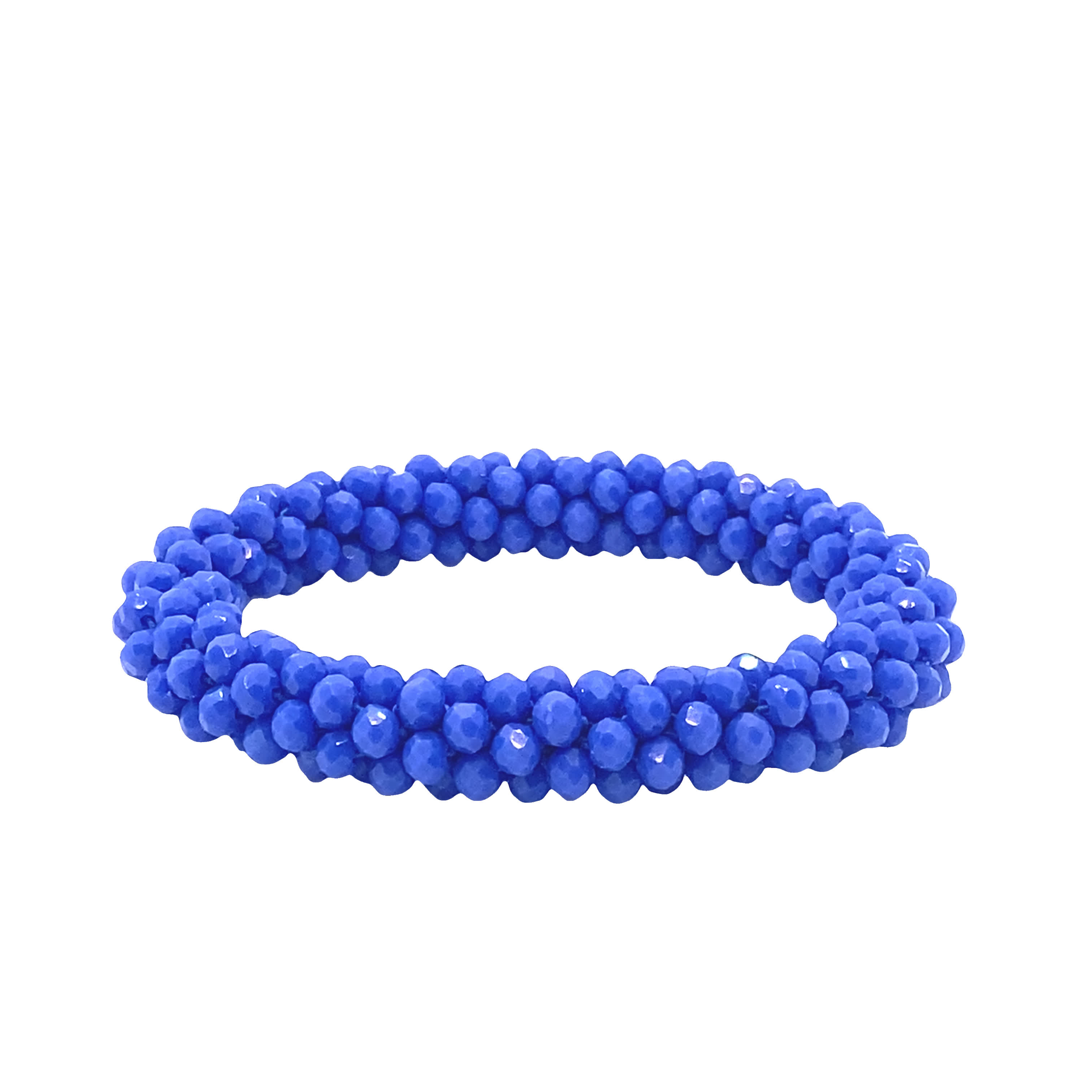 Stylowa bransoletka z niebieskimi kryształkami