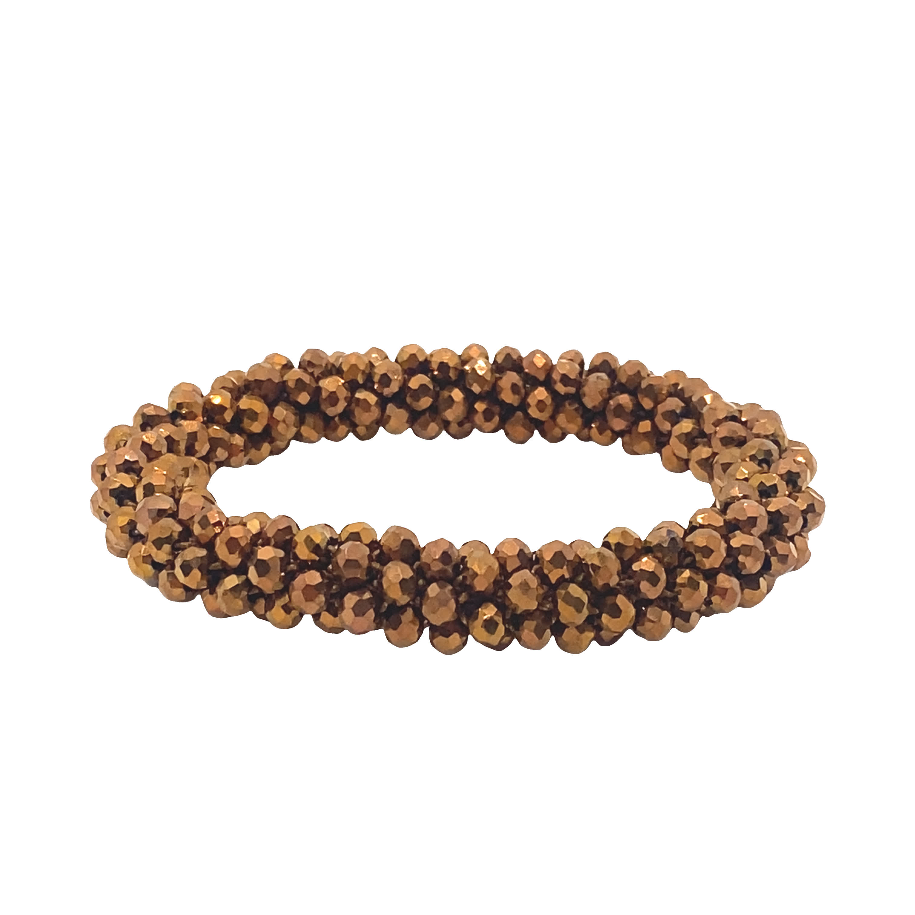 Wykwintna bransoletka z koralików w odcieniu złota