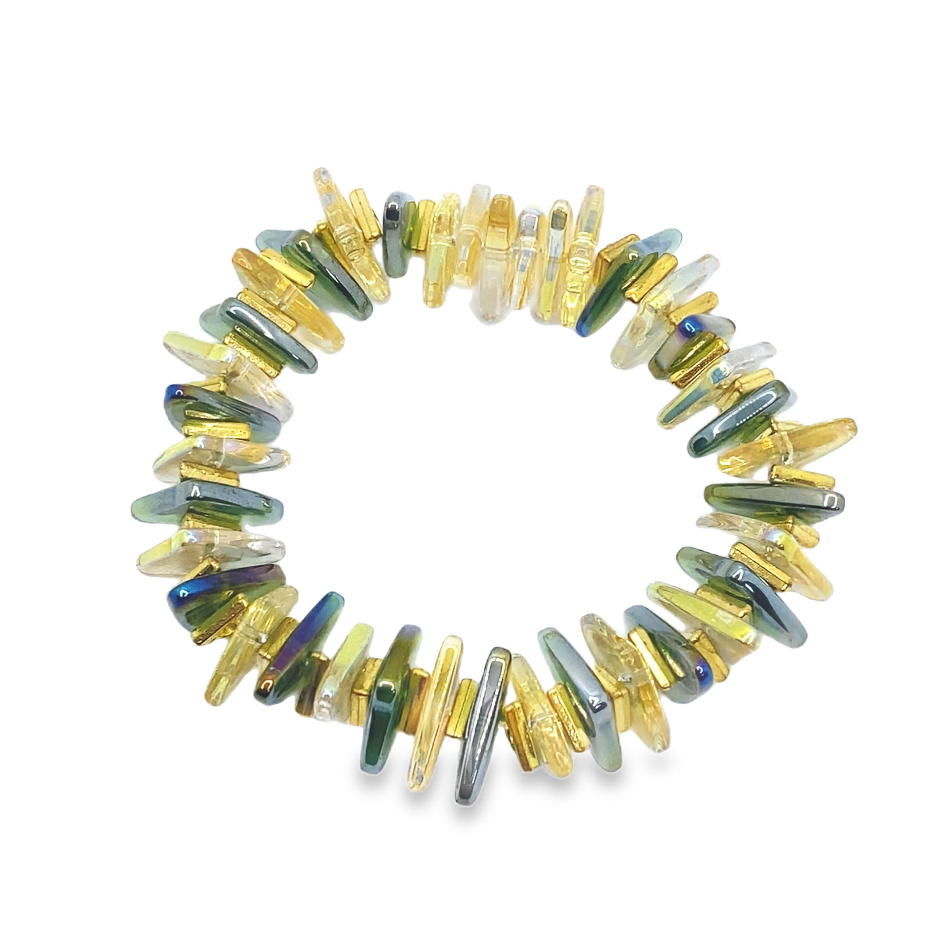 Bransoletka z żółtych kryształków w nowoczesnym stylu