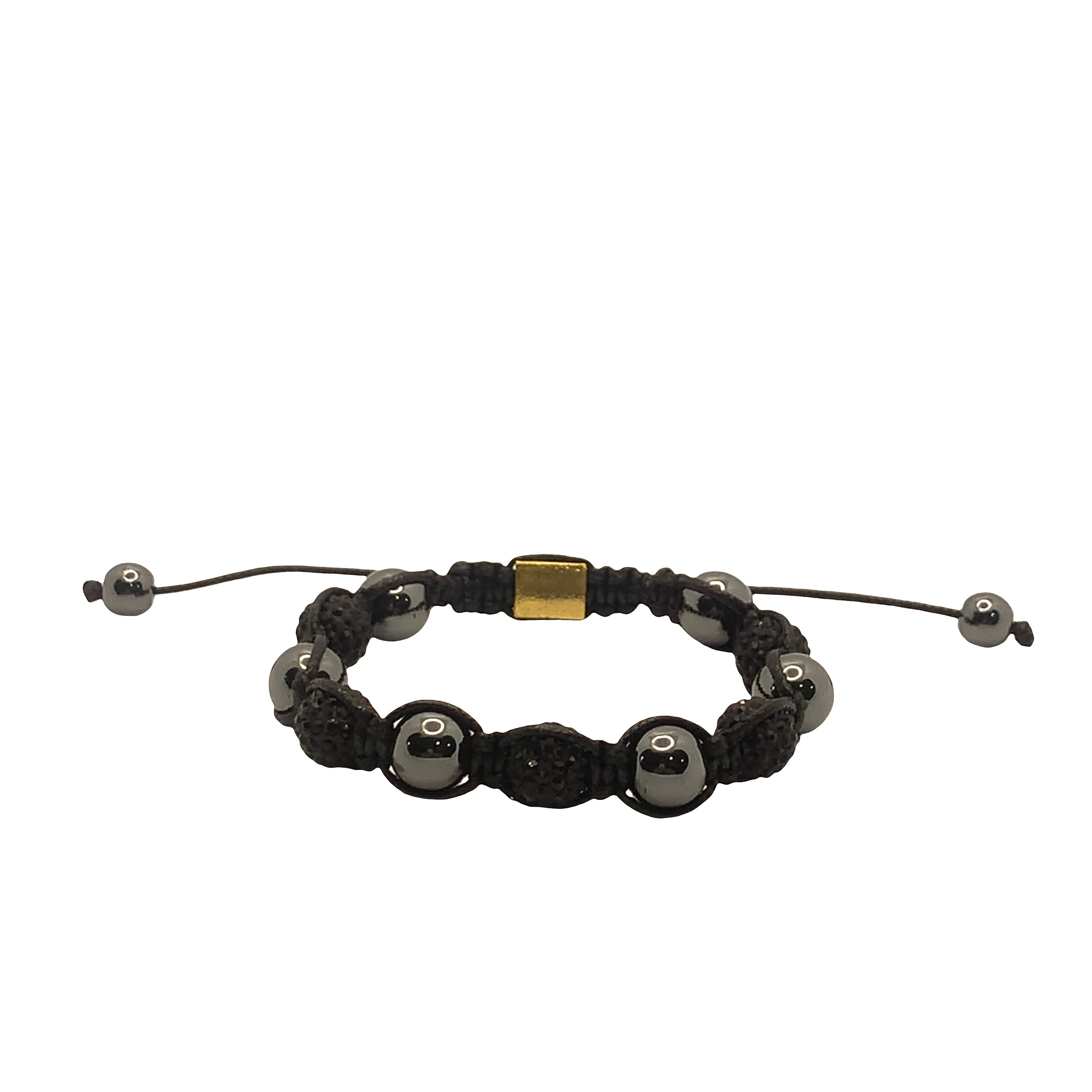 Współczesna bransoletka z koralików z metalowym akcentem
