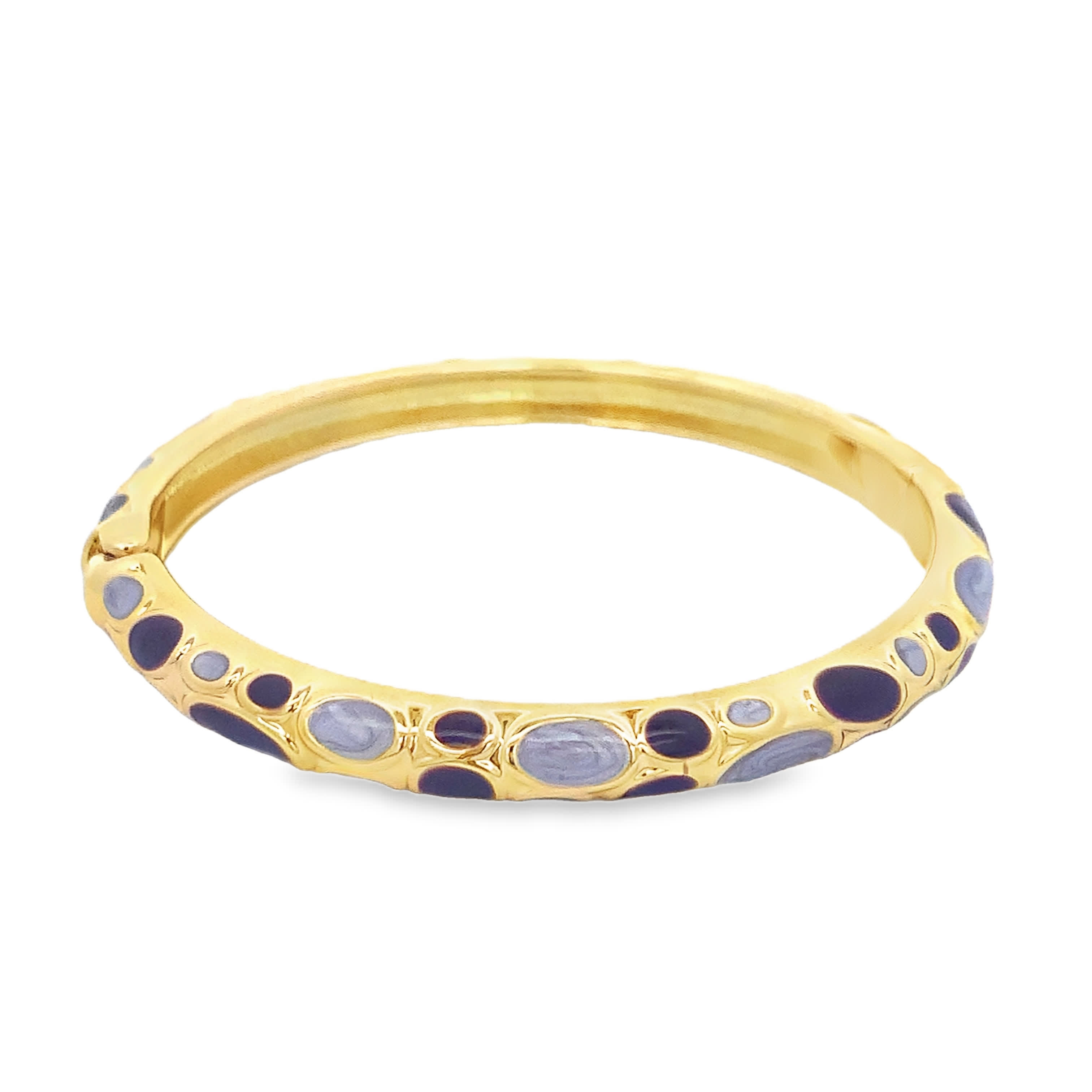 Bransoletka ze złoconej stali ze wzorem