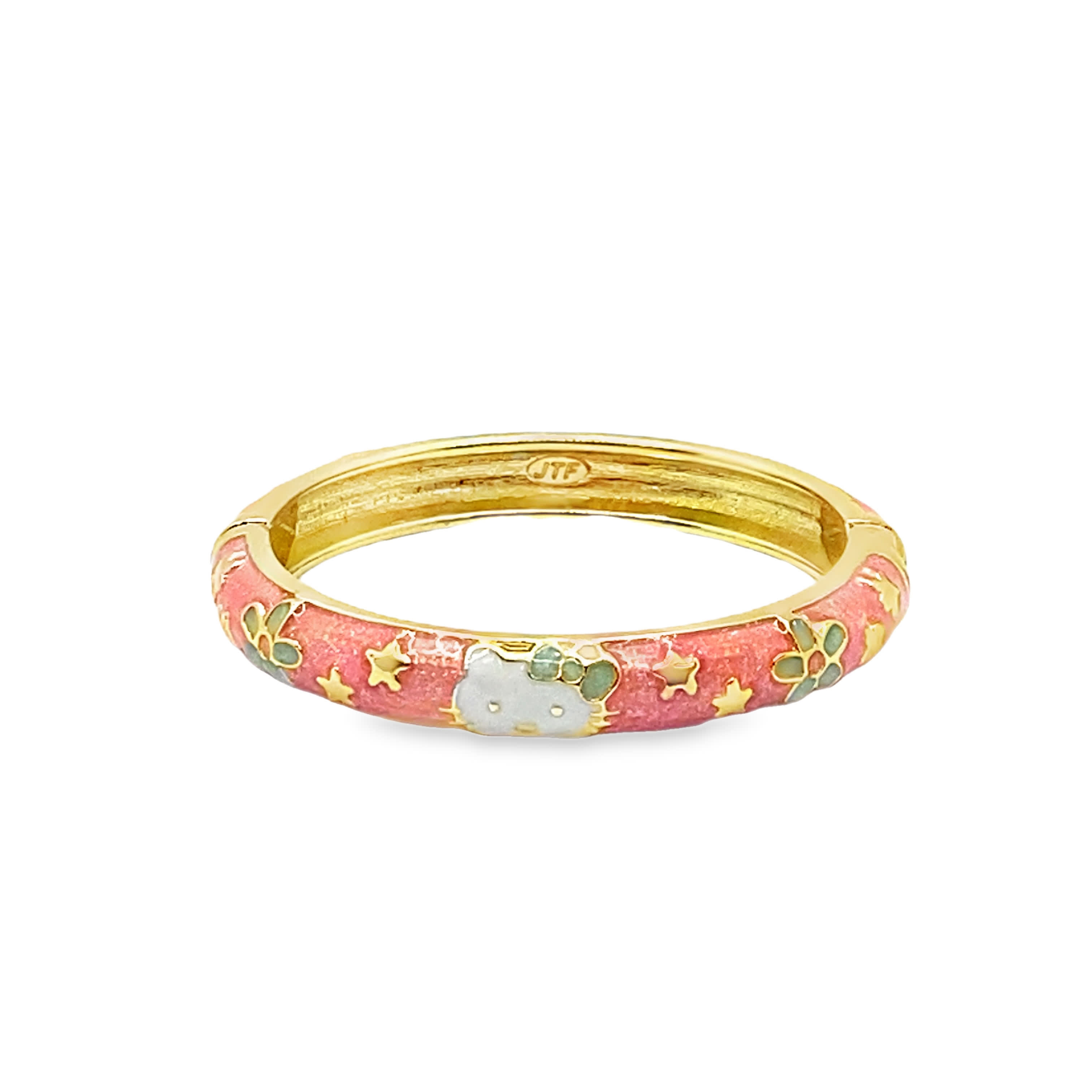 Bransoletka z zawieszką emaliowaną w żółtej stali