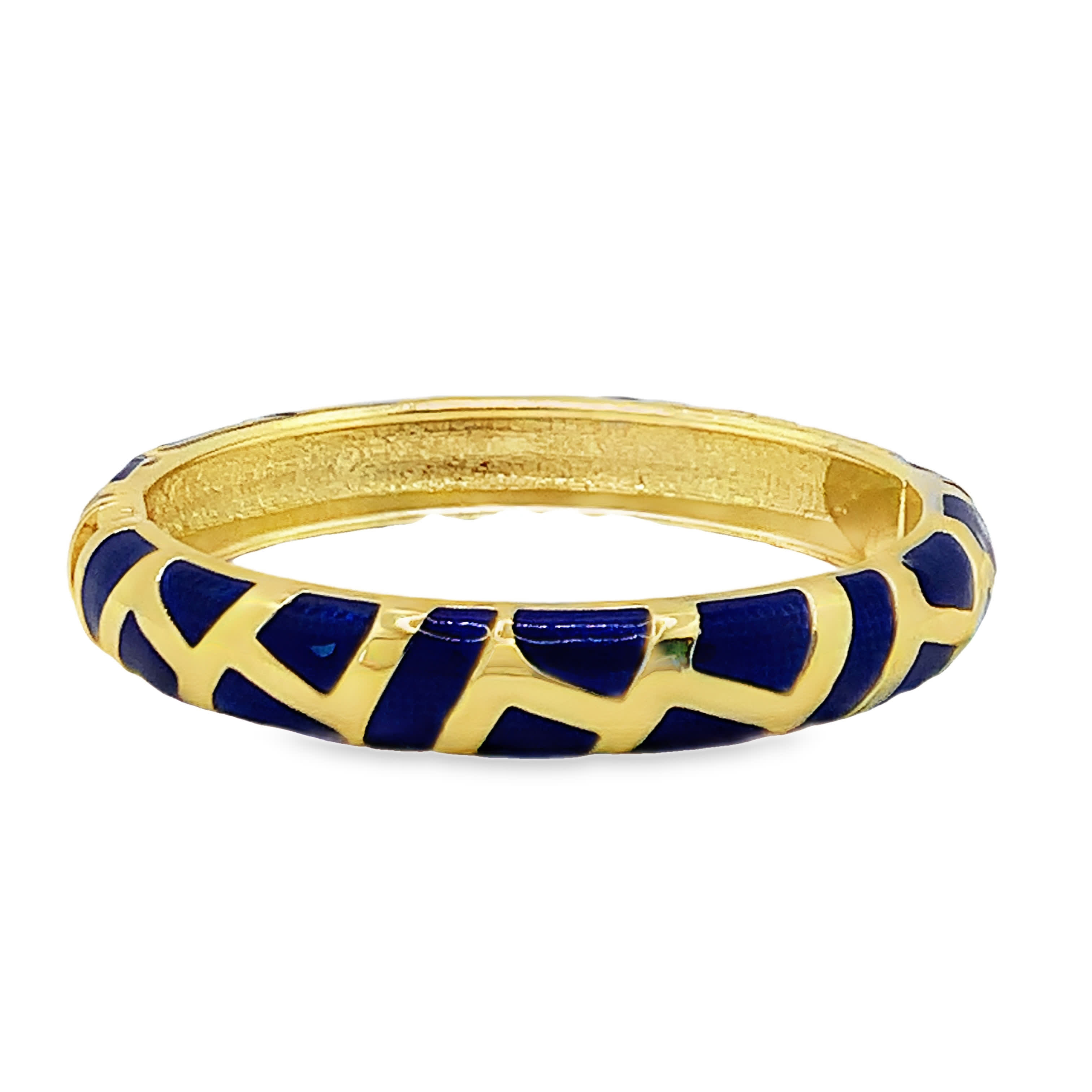 Bransoletka ze złoconej stali z geometrycznym wzorem