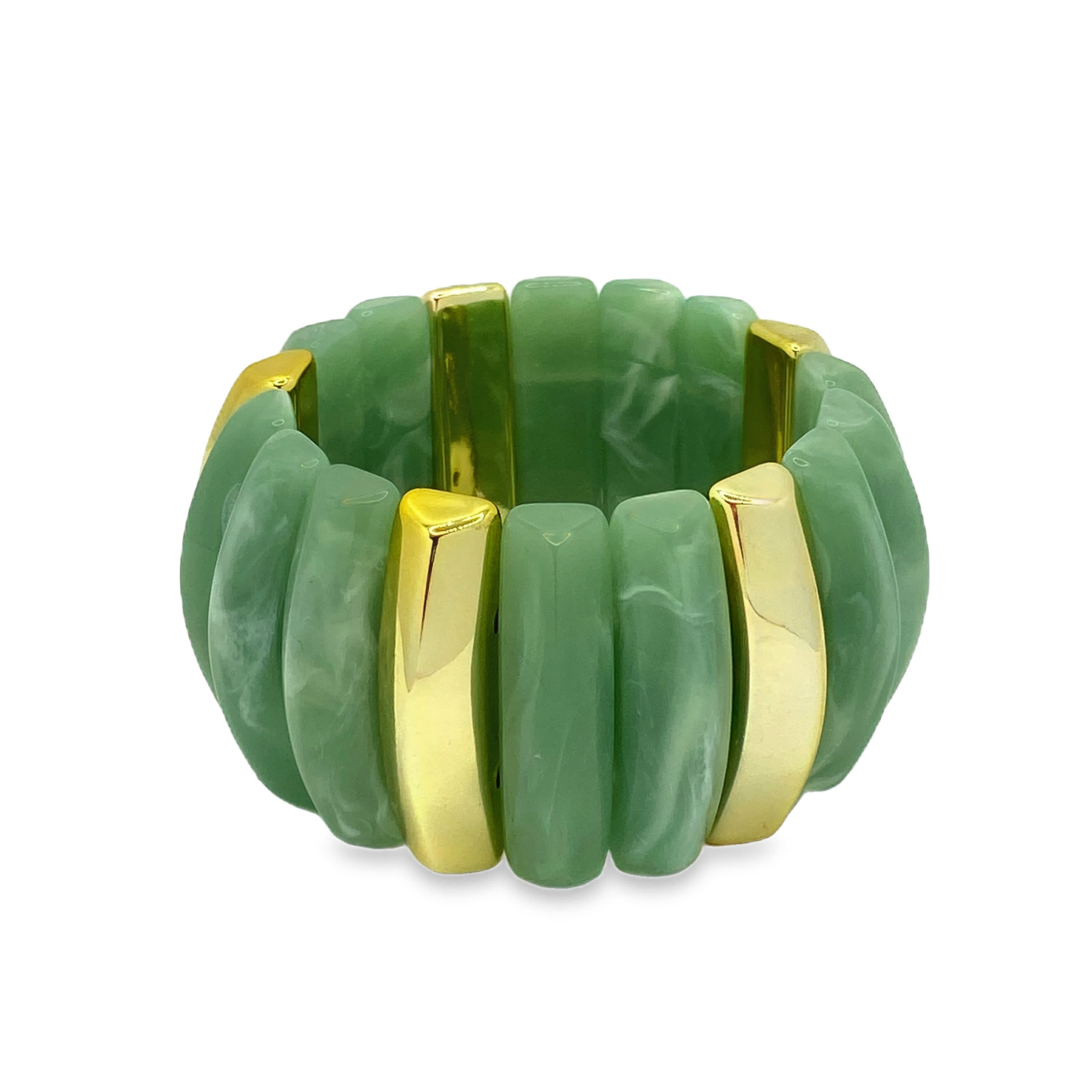 Nowoczesna bransoletka ze złoconej stali bez metalu