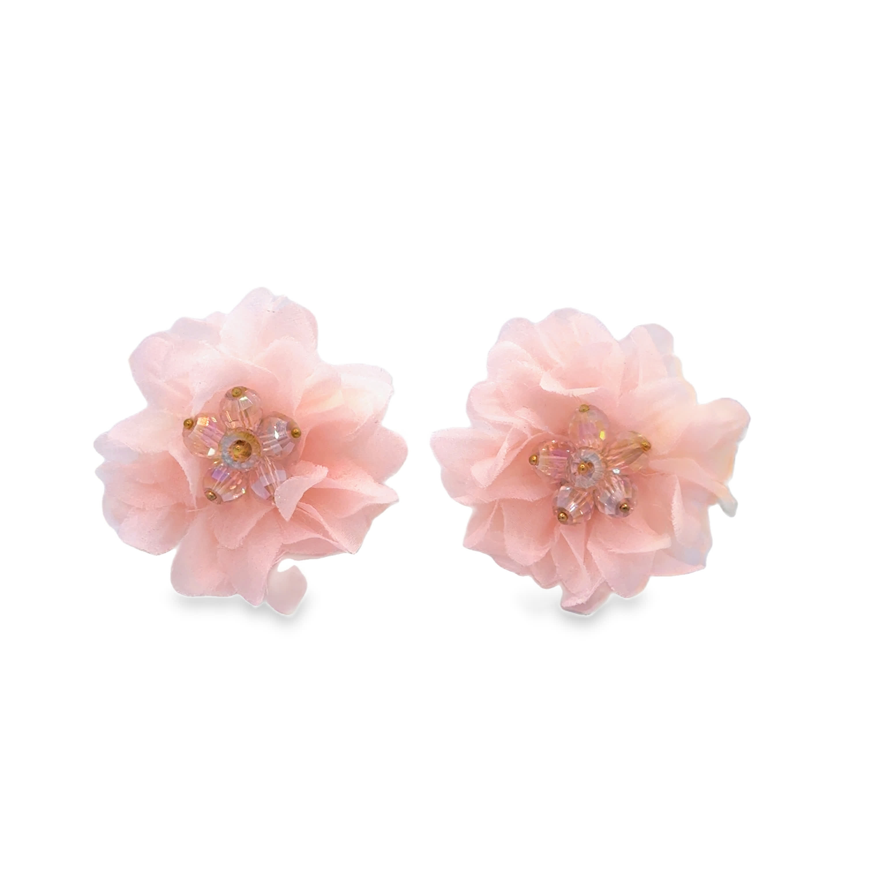 Kolczyki z kryształkami w kolorze czerwono-pomarańczowym z akcentem ze złoconej stali