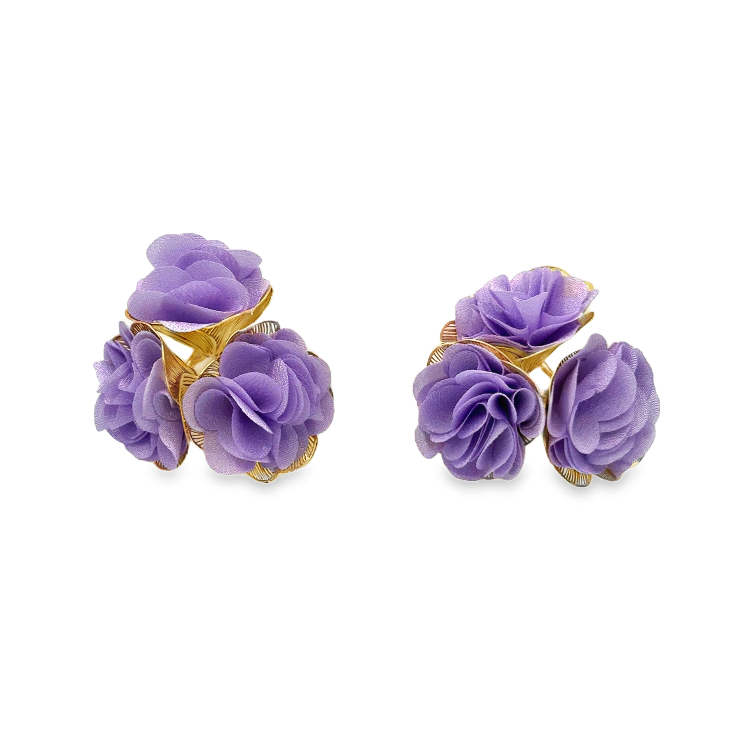 Kolczyki z motywem kwiatowym