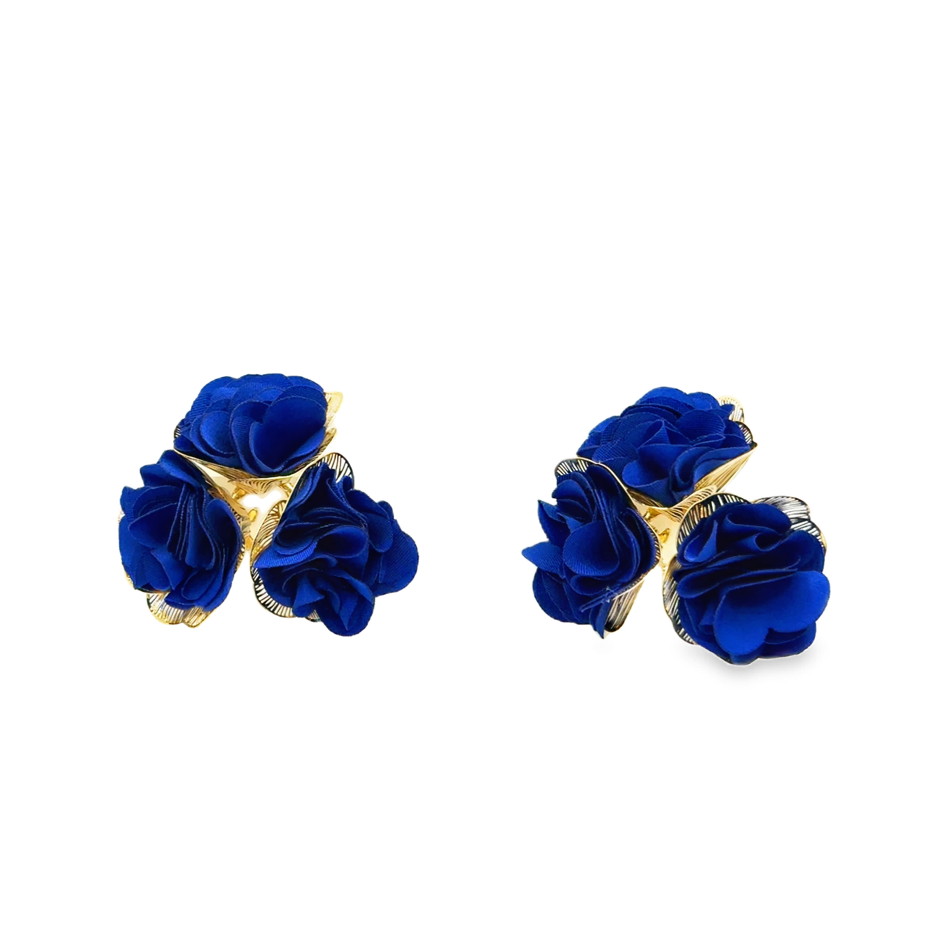 Eleganckie kolczyki ze złoconej stali z motywem kwiatowym