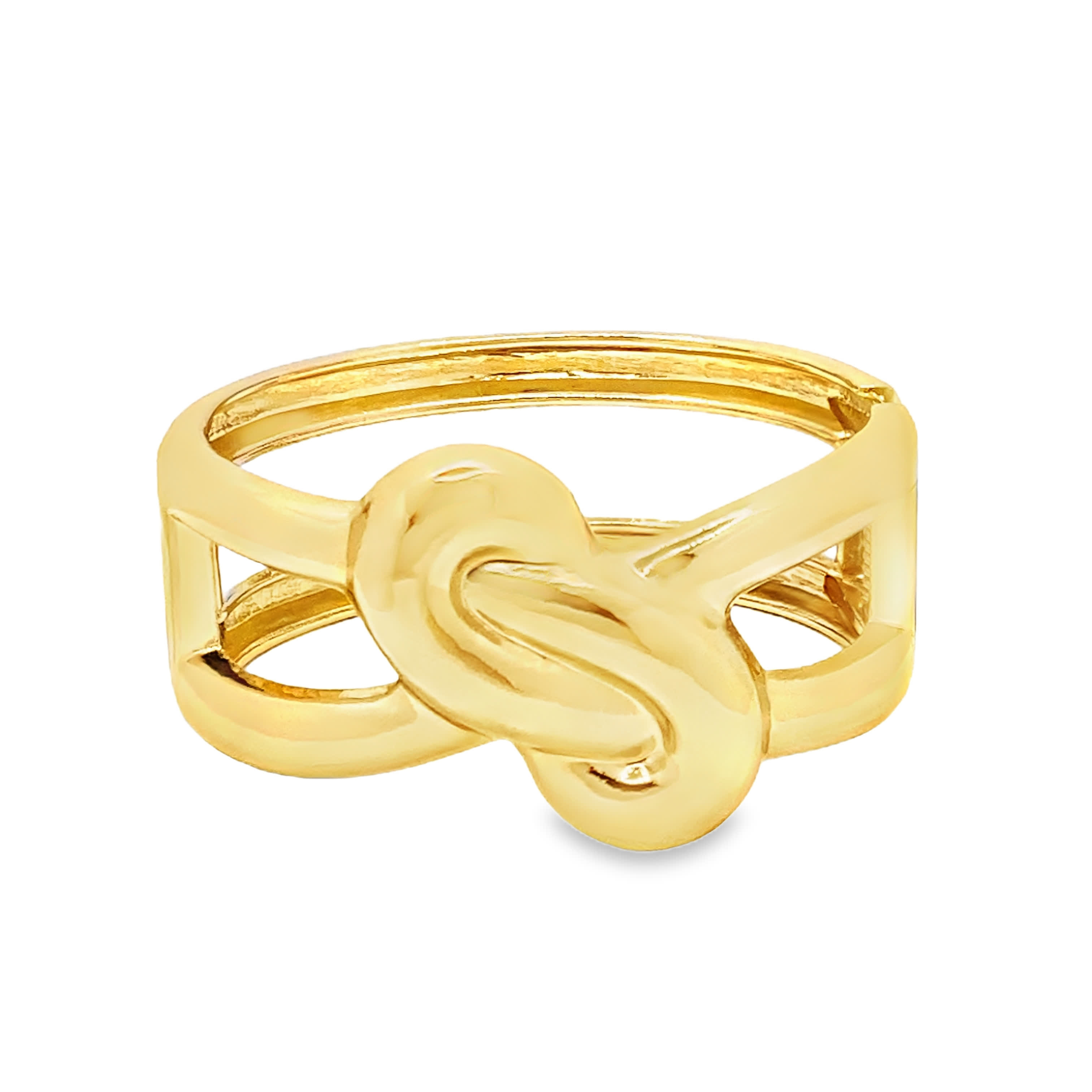 Pierścionek z żółtego złota z węzłem