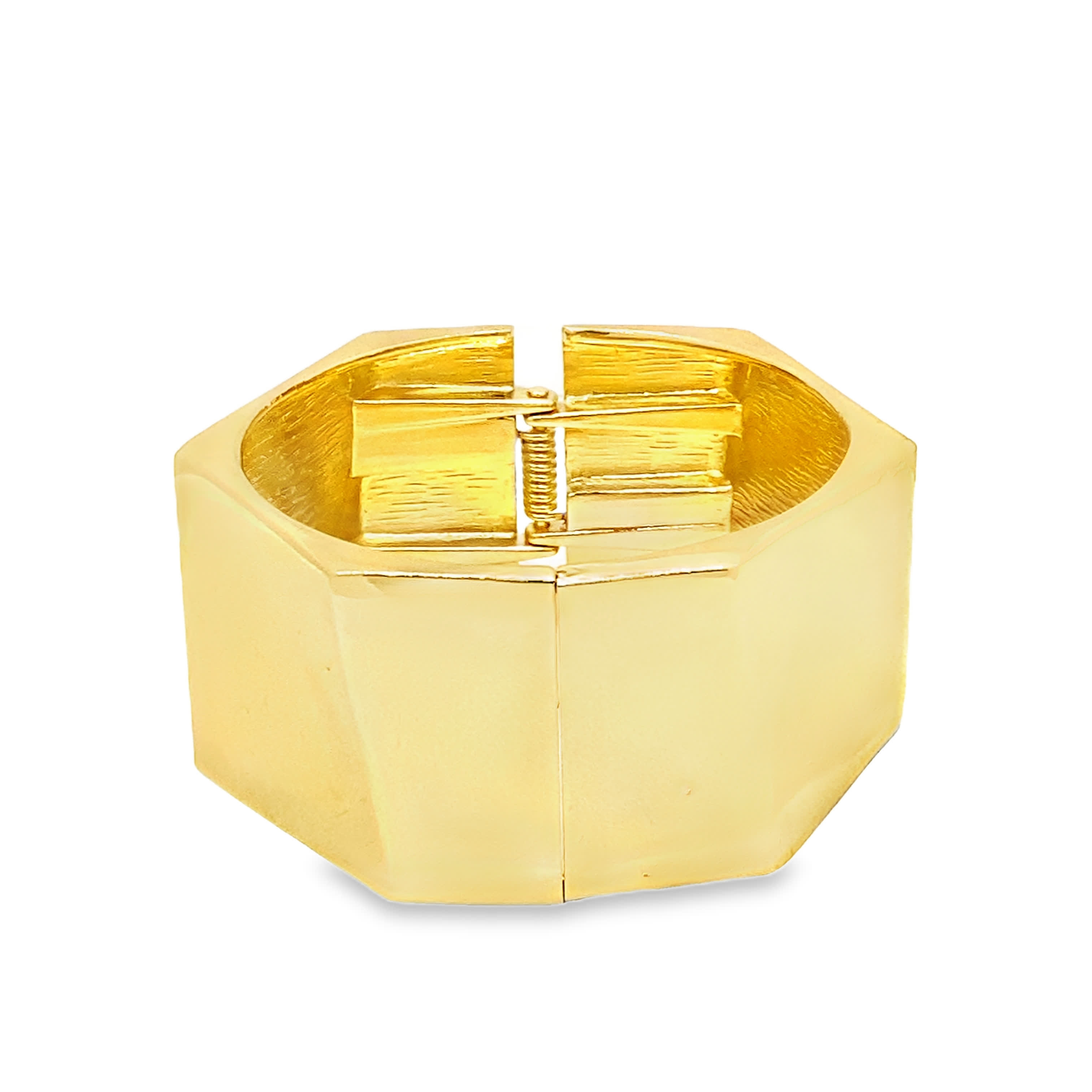 Geometryczna bransoletka z żółtego złota z zawiasami