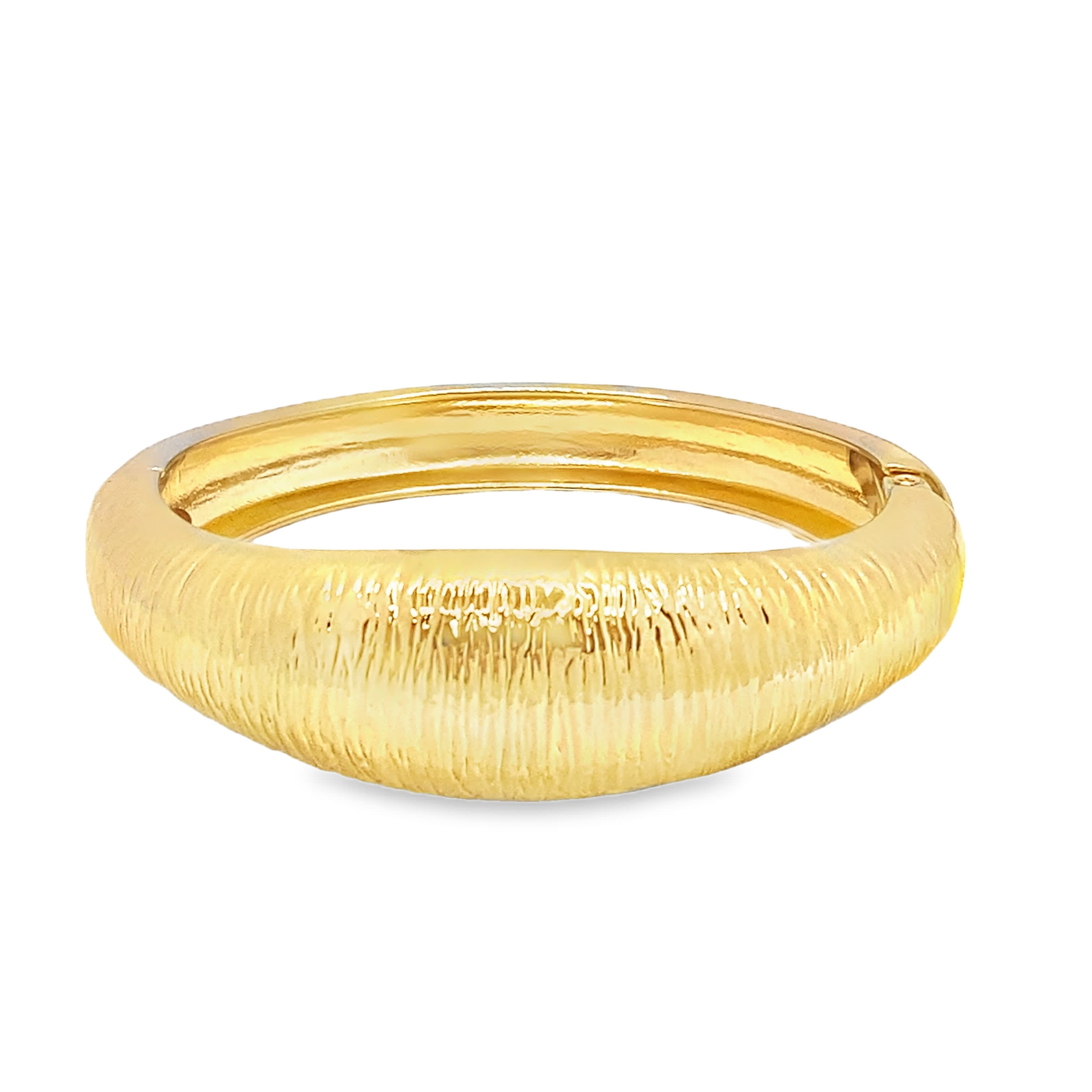 Teksturowana bransoletka z żółtego złota