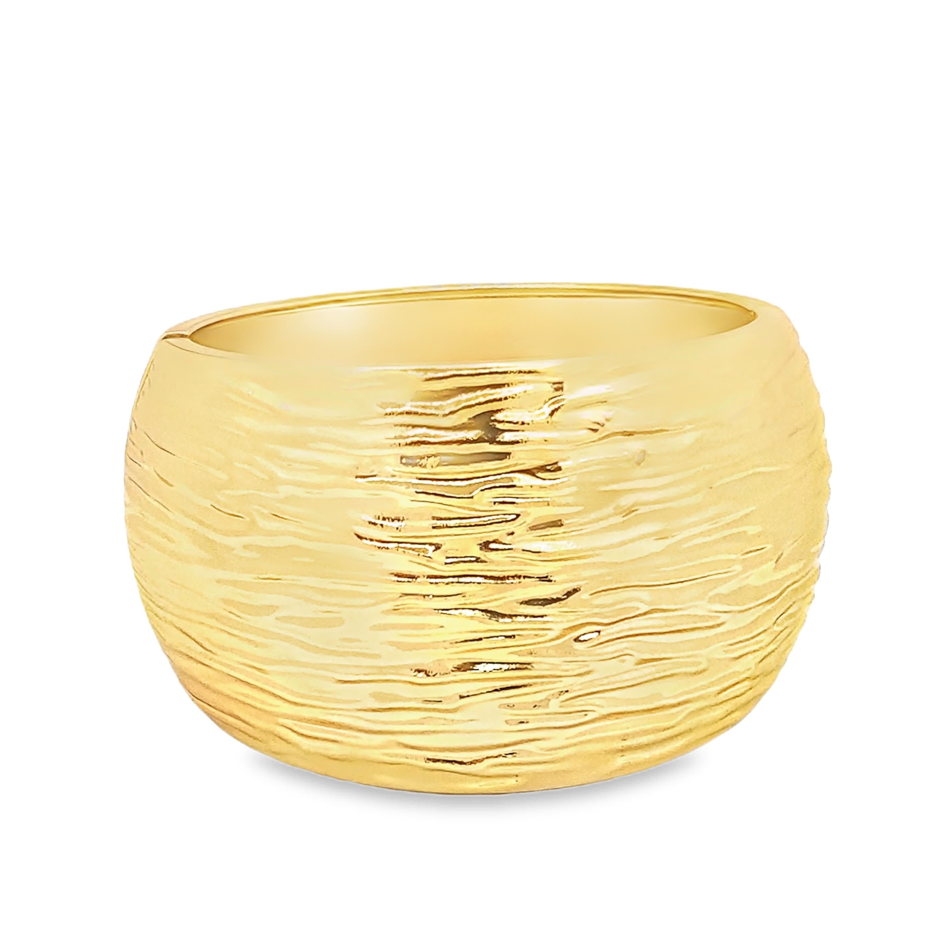 Teksturowana złota doniczka dekoracyjna