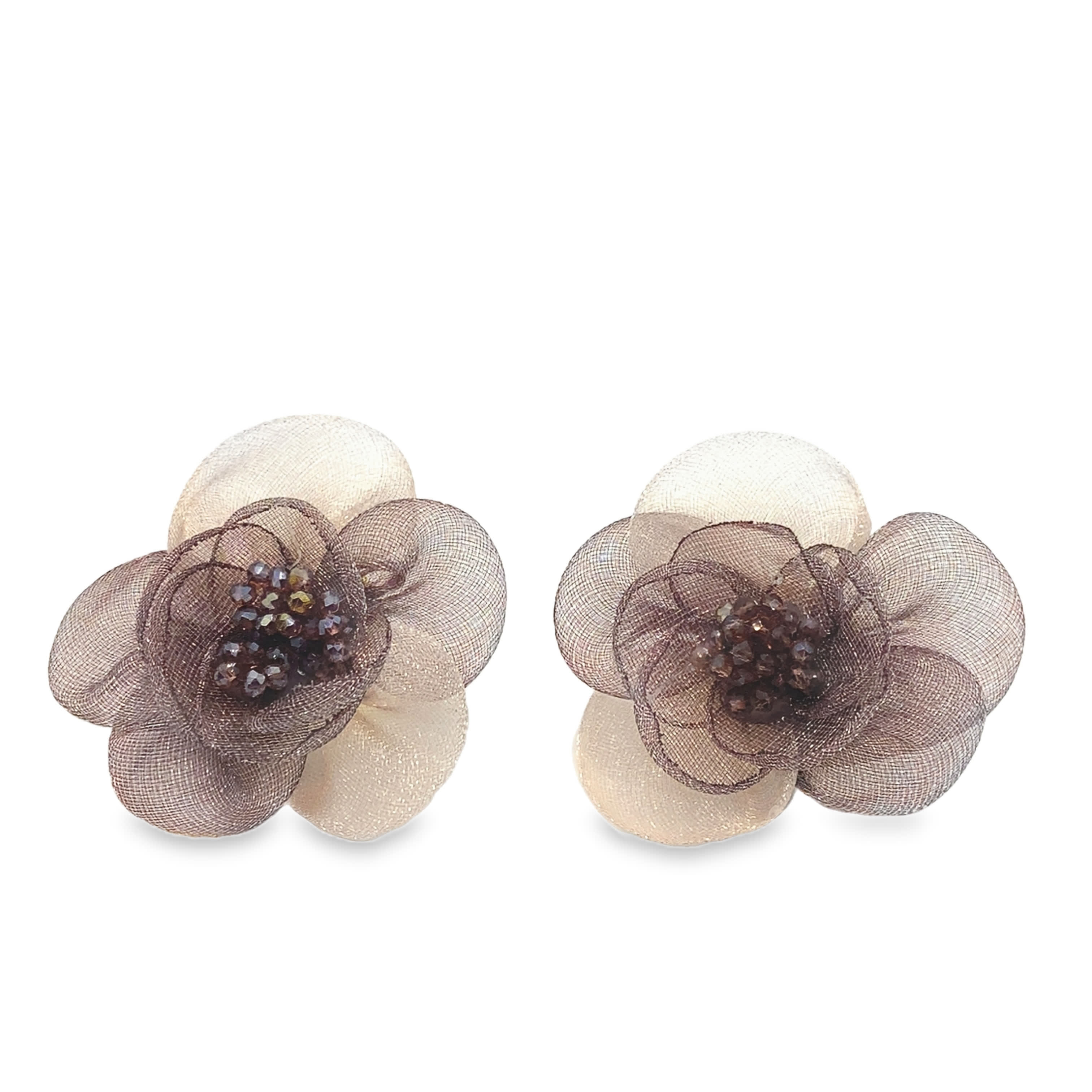 Kolczyki z materiału w kwiaty