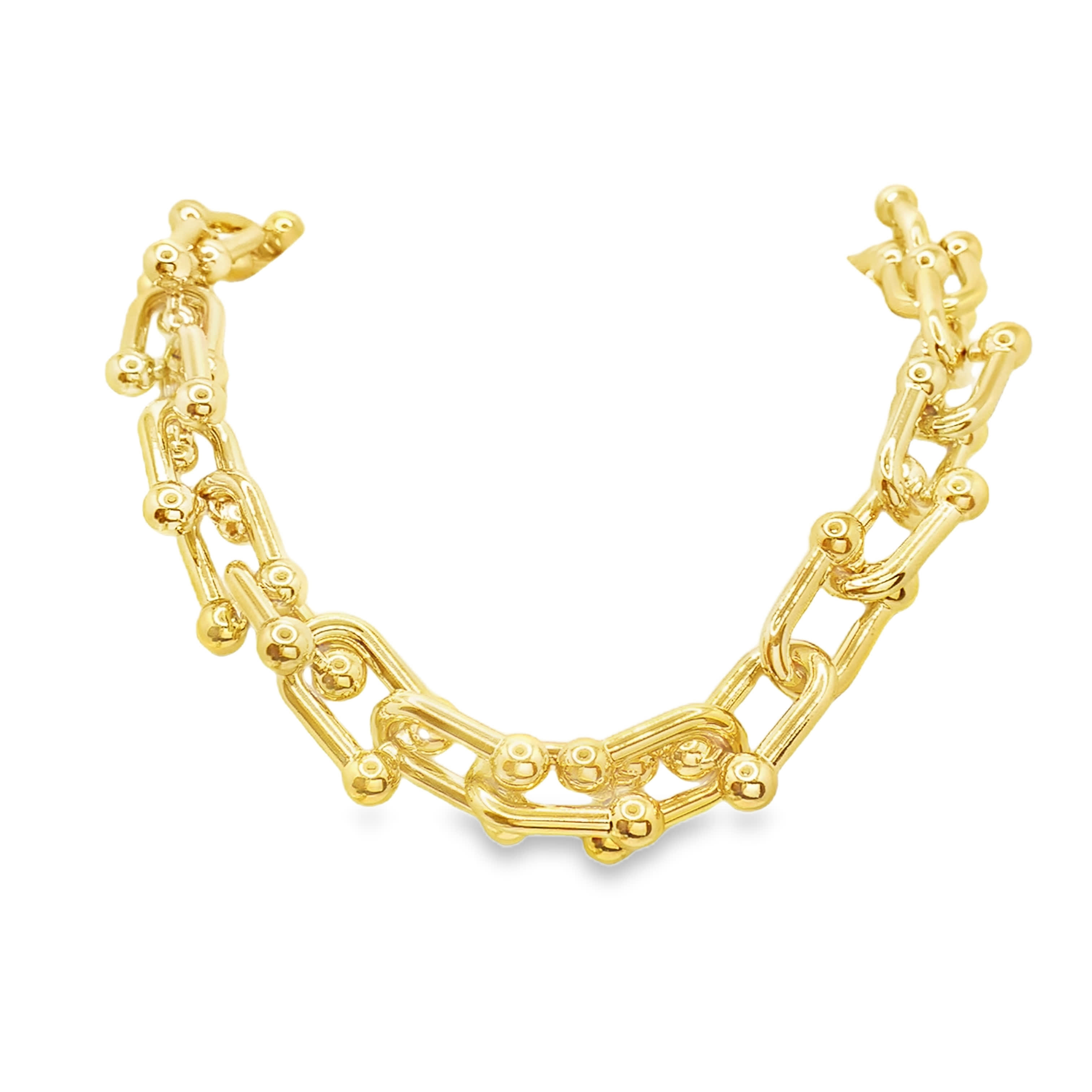 Gruby naszyjnik z żółtego złota z ogniwami