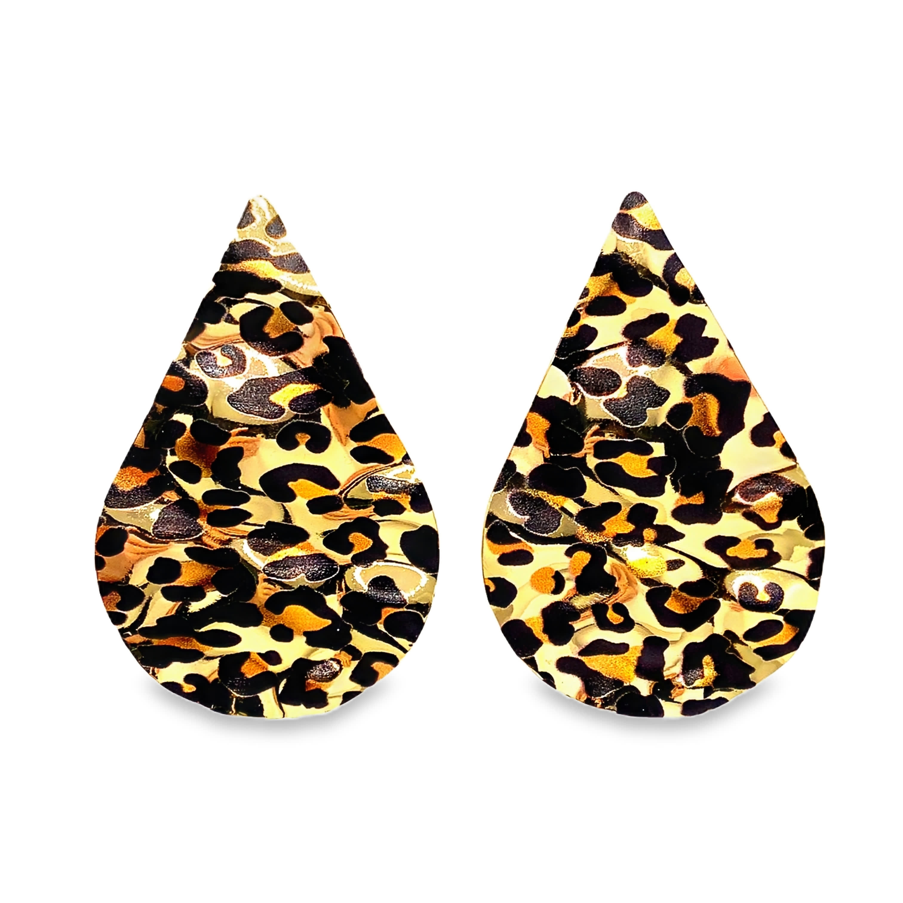 Artystyczne kolczyki z żółtego złota z wyjątkowymi rysunkami