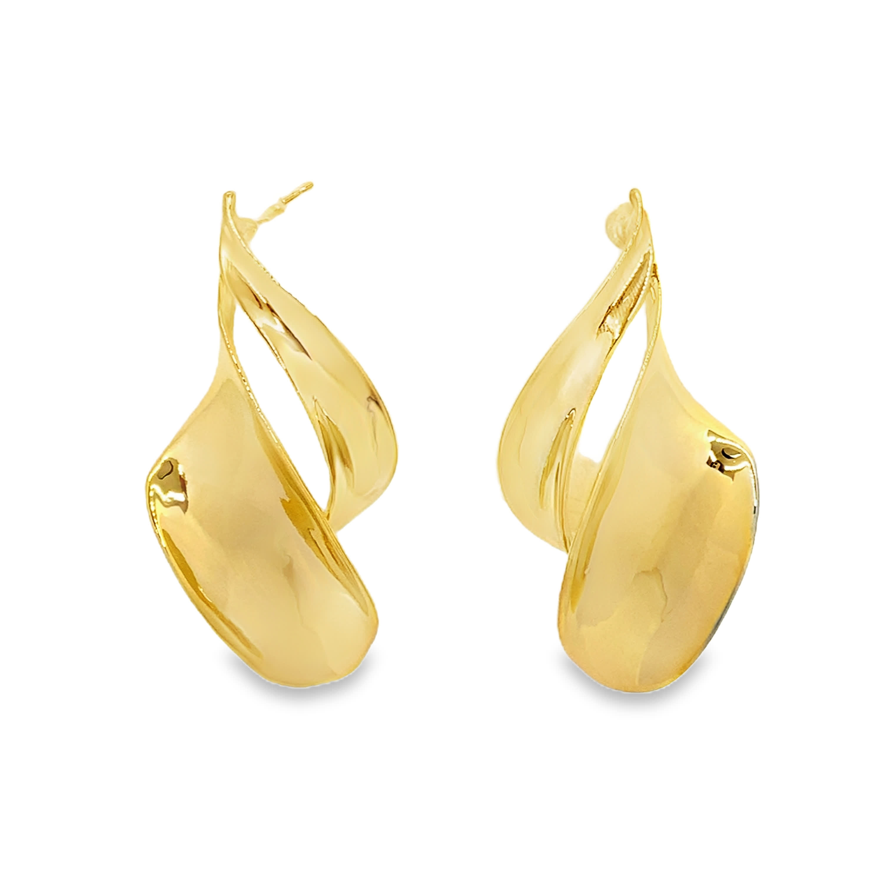 Rzeźbiarskie Kolczyki Wiszące Skręcone