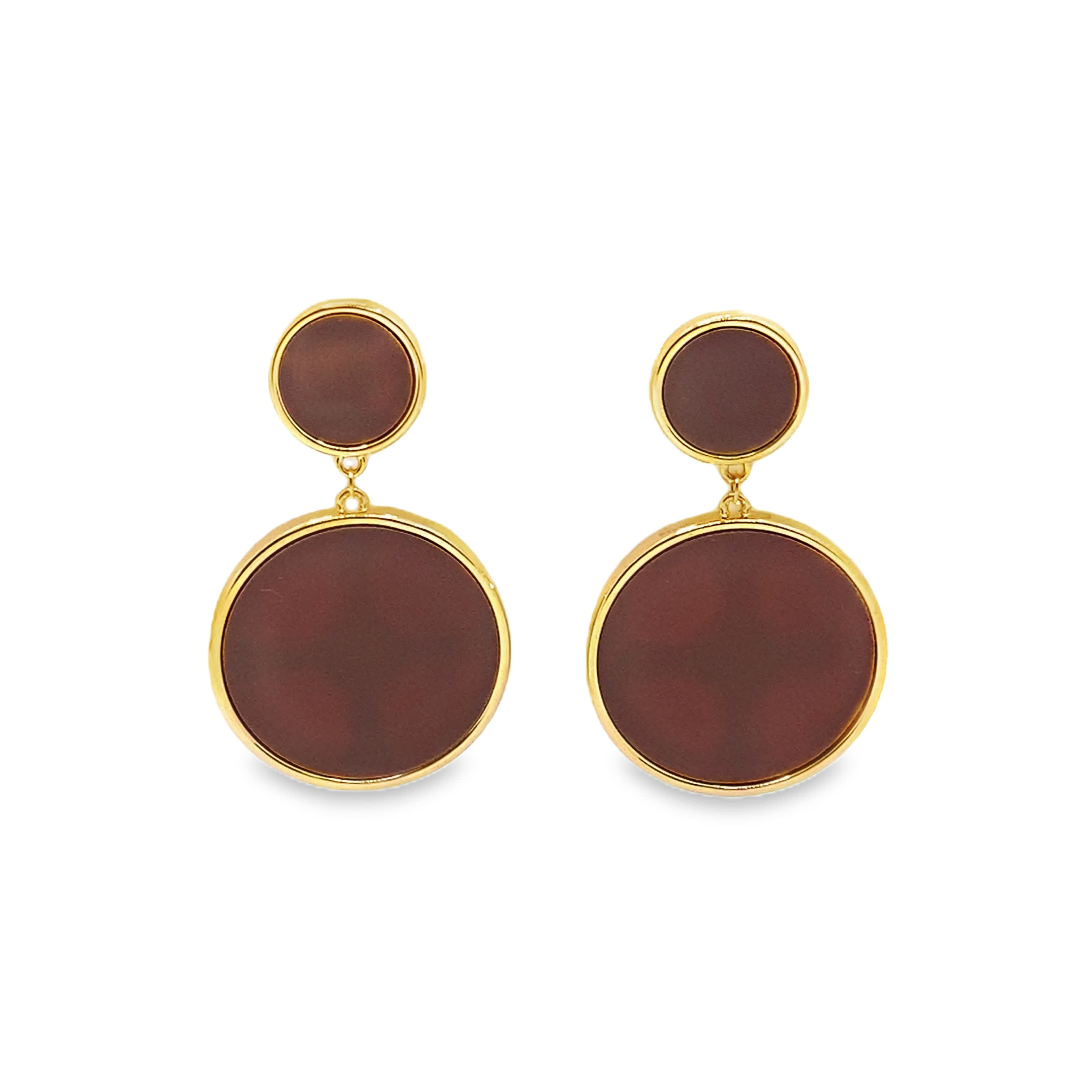 Kolczyki z żółtego złota w kształcie koła