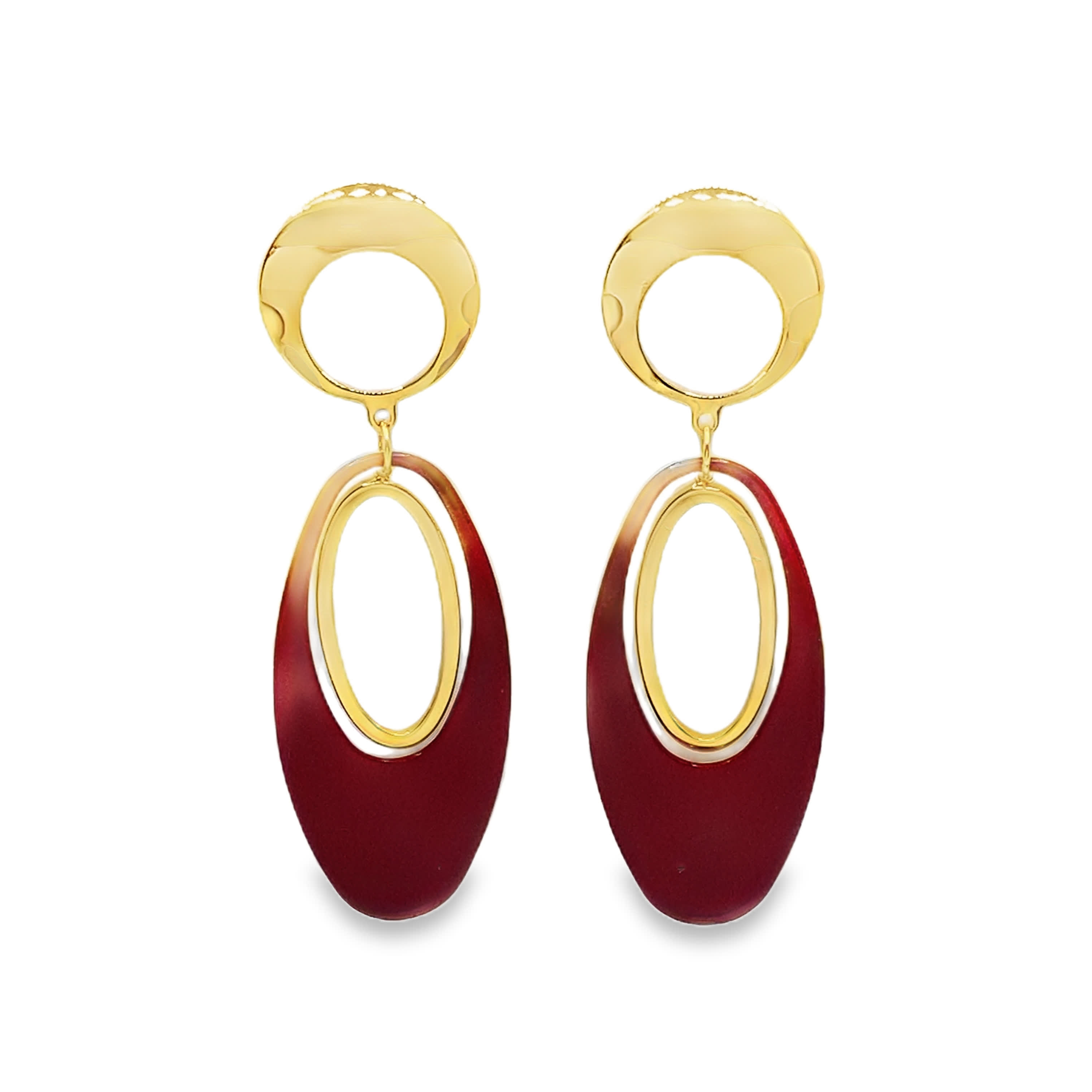 Kolczyki wiszące z żółtego złota