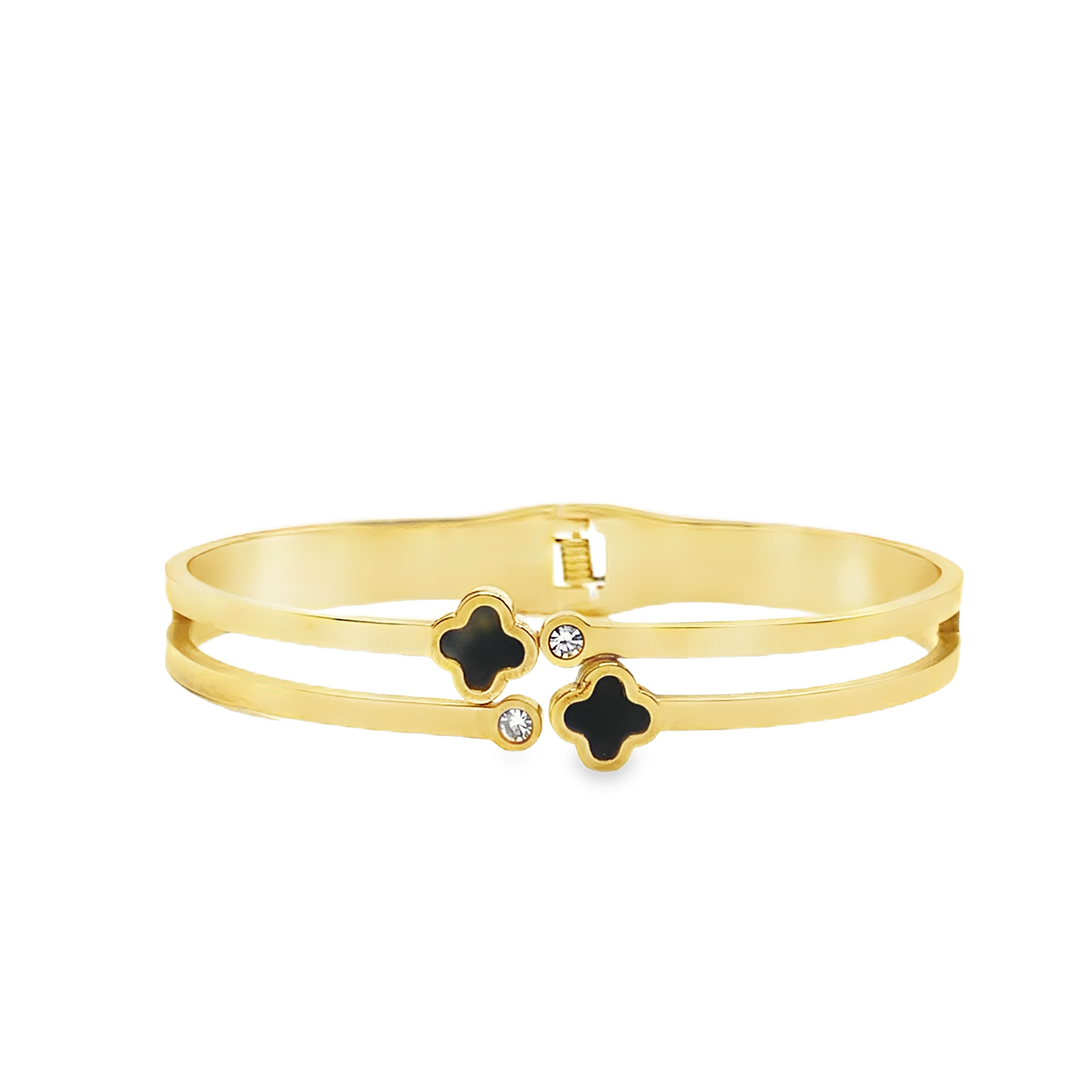 Elegancka bransoletka z żółtego złota z akcentami diamentowymi