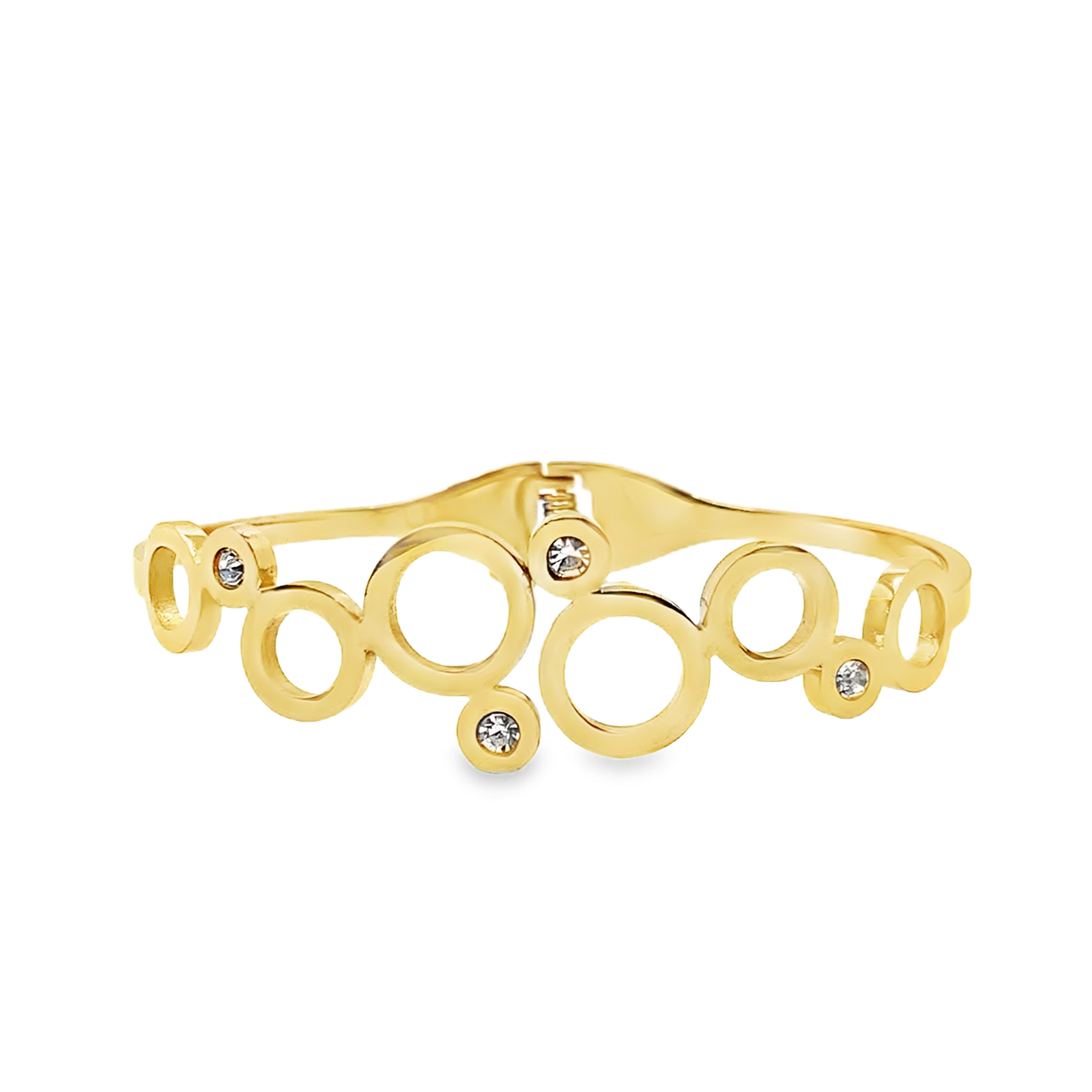 Bransoletka z żółtego złota z okrągłymi diamentami o szlifie brylantowym