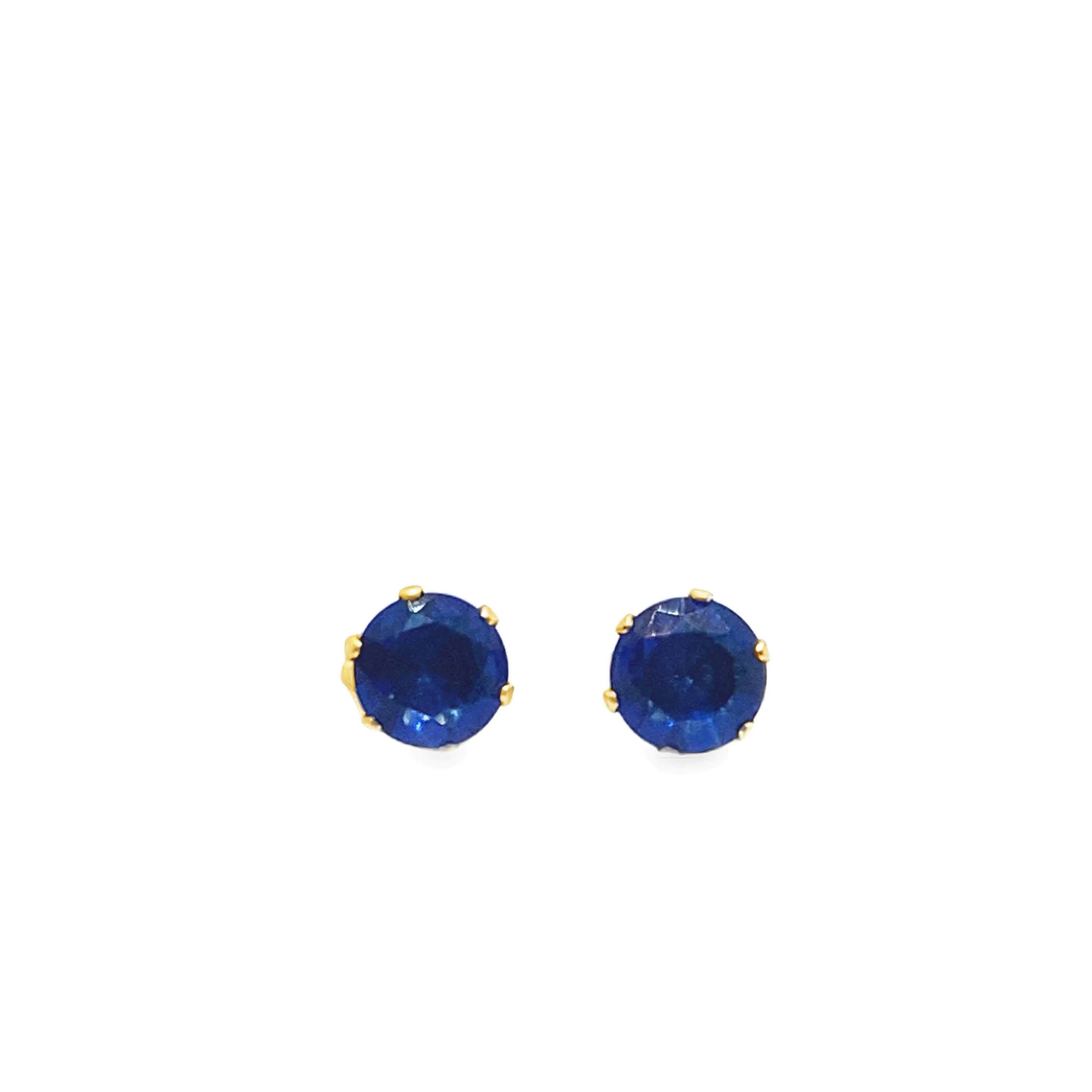 Sapphire Stud Earrings in Yellow Gold