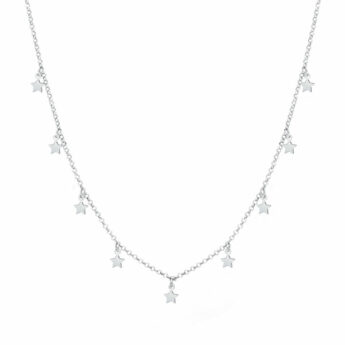 Choker z gwiazdkami srebrny