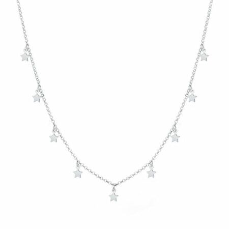 Choker z gwiazdkami srebrny