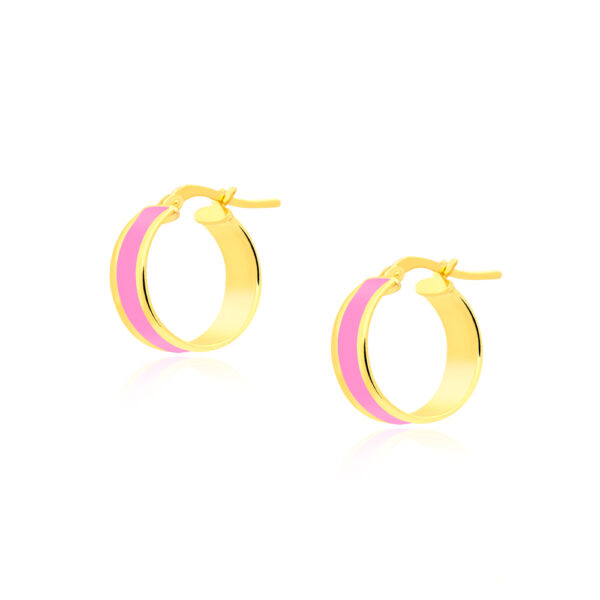 kolczyki-kola-emalia-roz