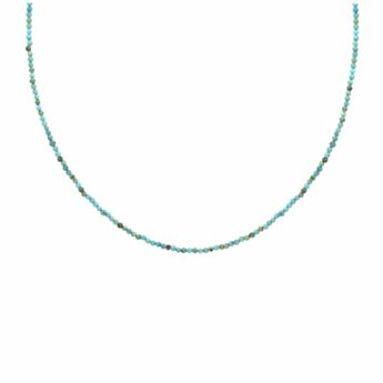 Naszyjnik z turkusami srebrny