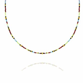 Naszyjnik z turmalinem, kwarcem, onyksem srebrny pozłacany