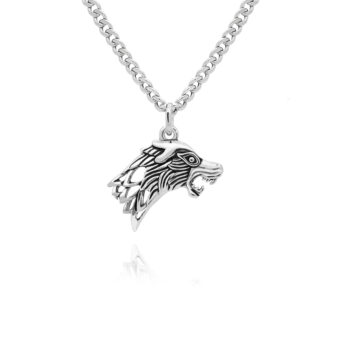 Zawieszka męska wilk srebrna